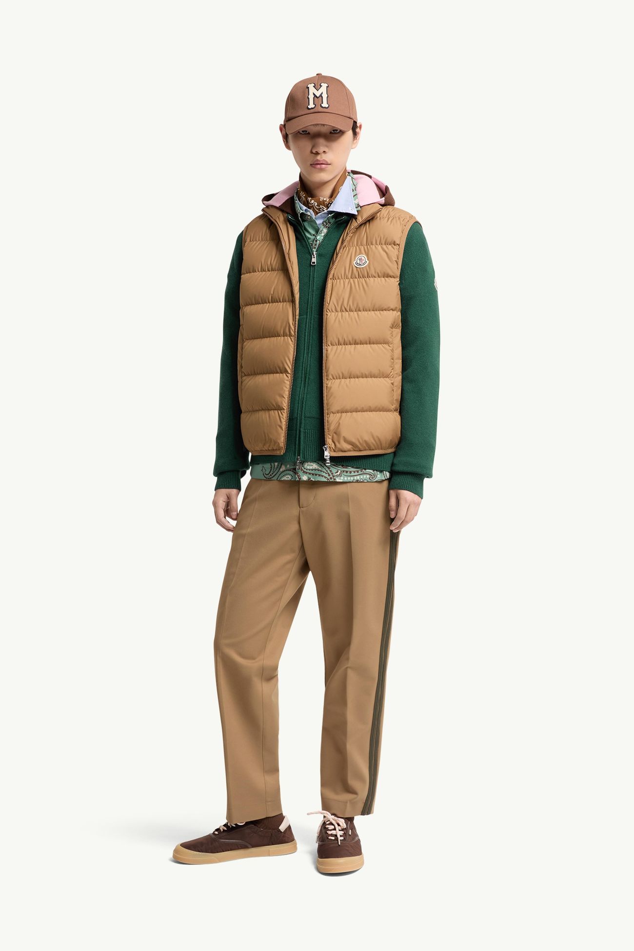 Contrin Down Vest Men Beige Moncler 0