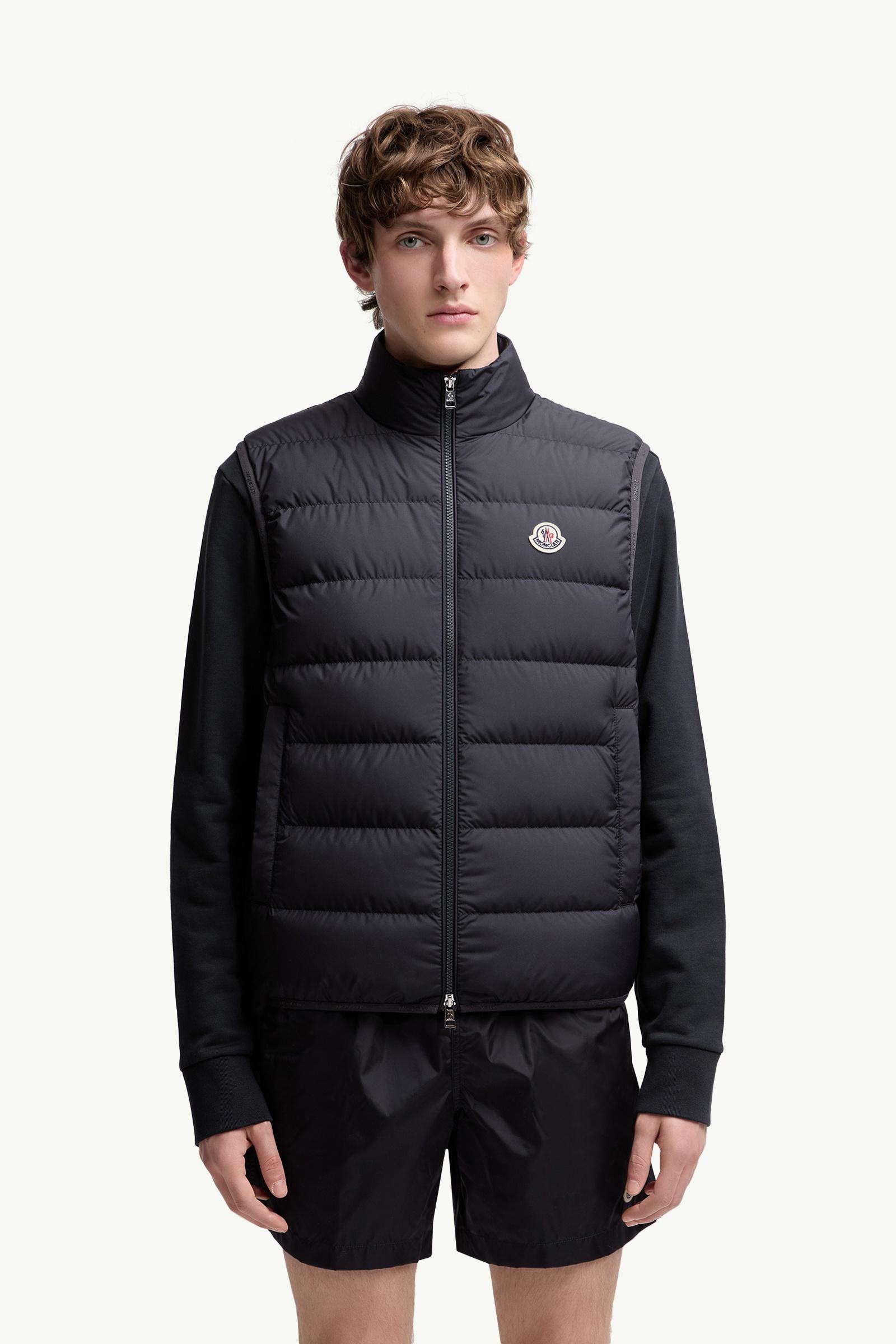 Navy Blue Contrin Down Gilet - Vests for Men | Moncler PT