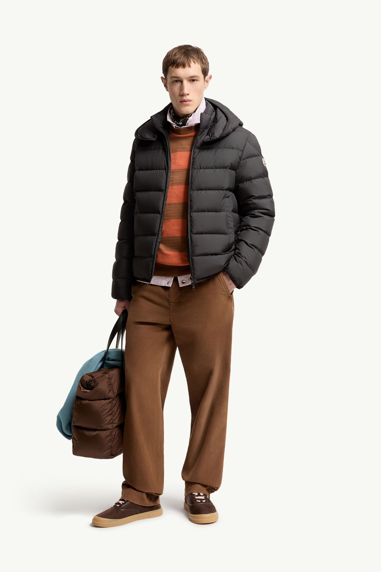 Montbrocq 후드 쇼트 다운 재킷 남성 블랙 Moncler 0