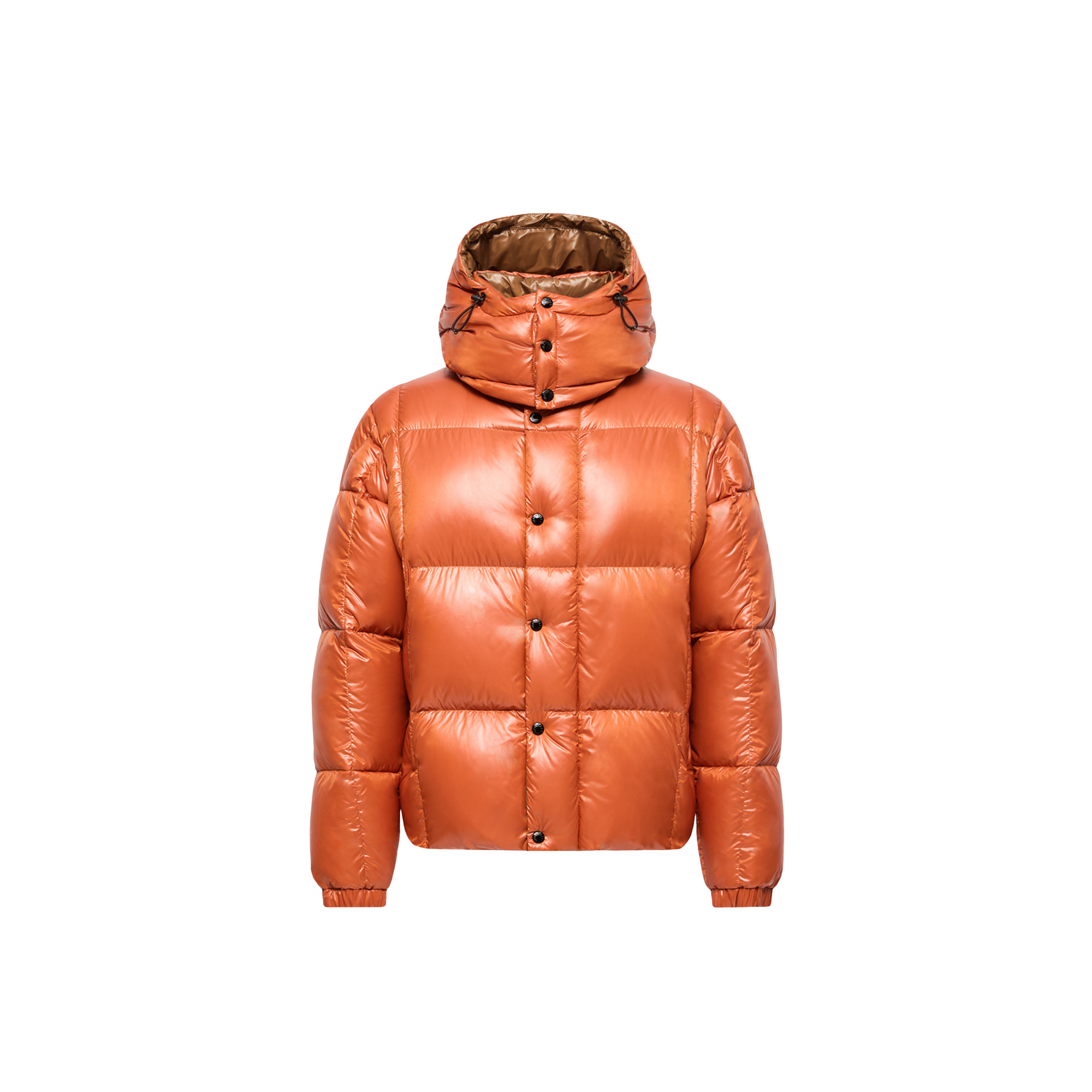 Moncler Parana Kurze Puffer-Daunenjacke Mit Kapuze für Herren in Orange in Größe: 2