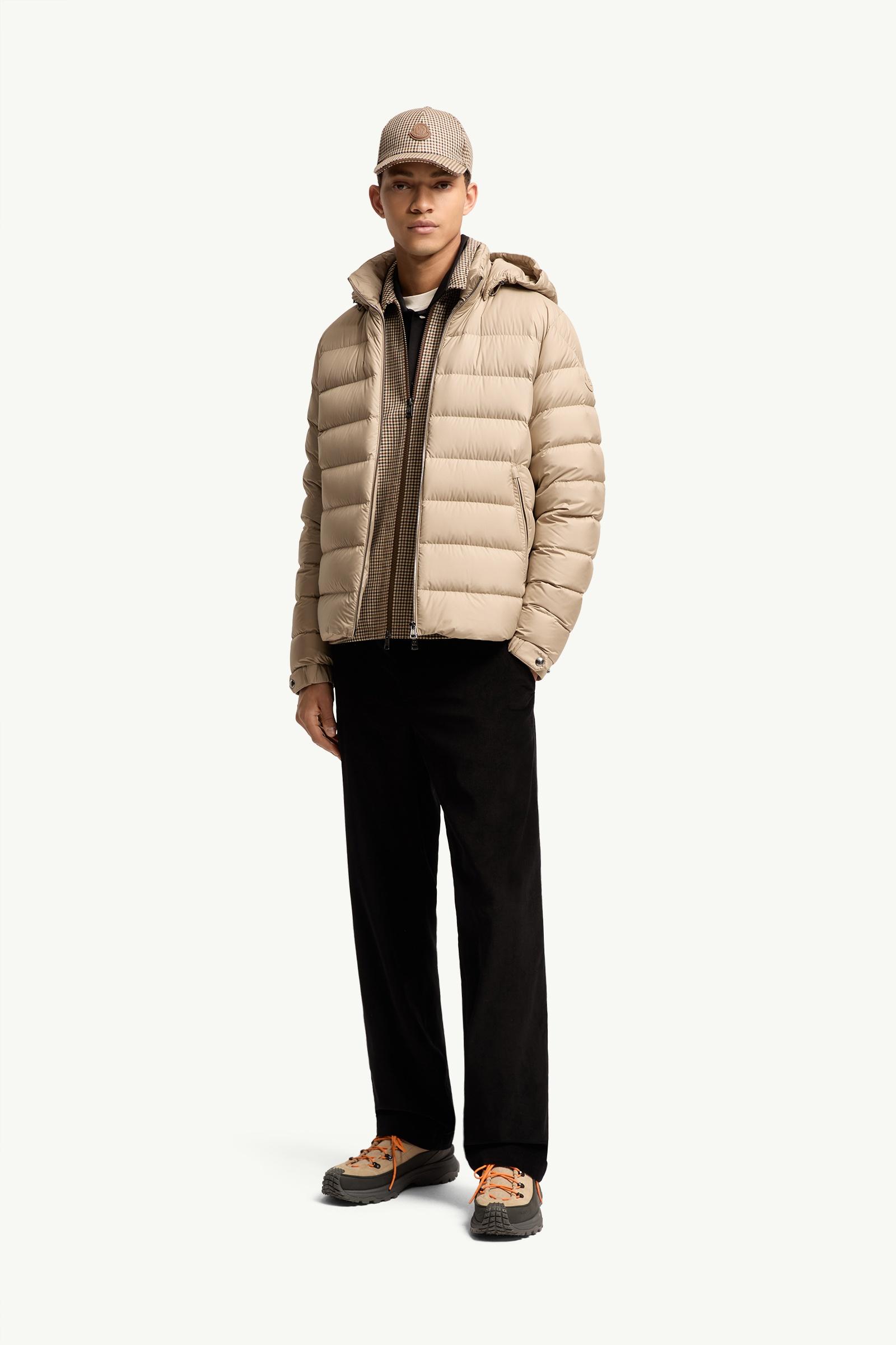 Beige Arneb Hooded Short Down Jacket - Short Down Jackets for Men