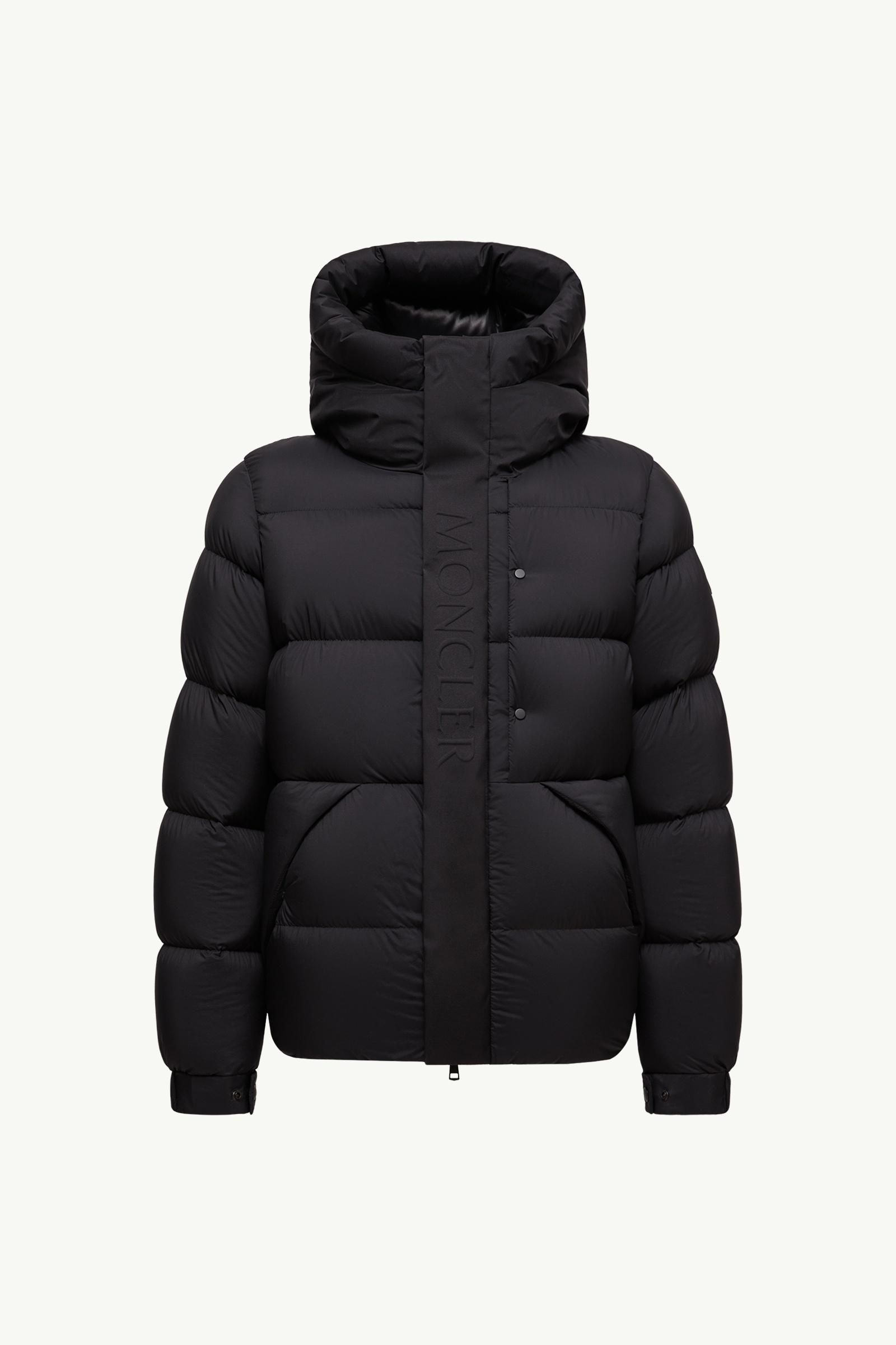 Black Madeira Hooded Short Down Jacket - Short Down Jackets for