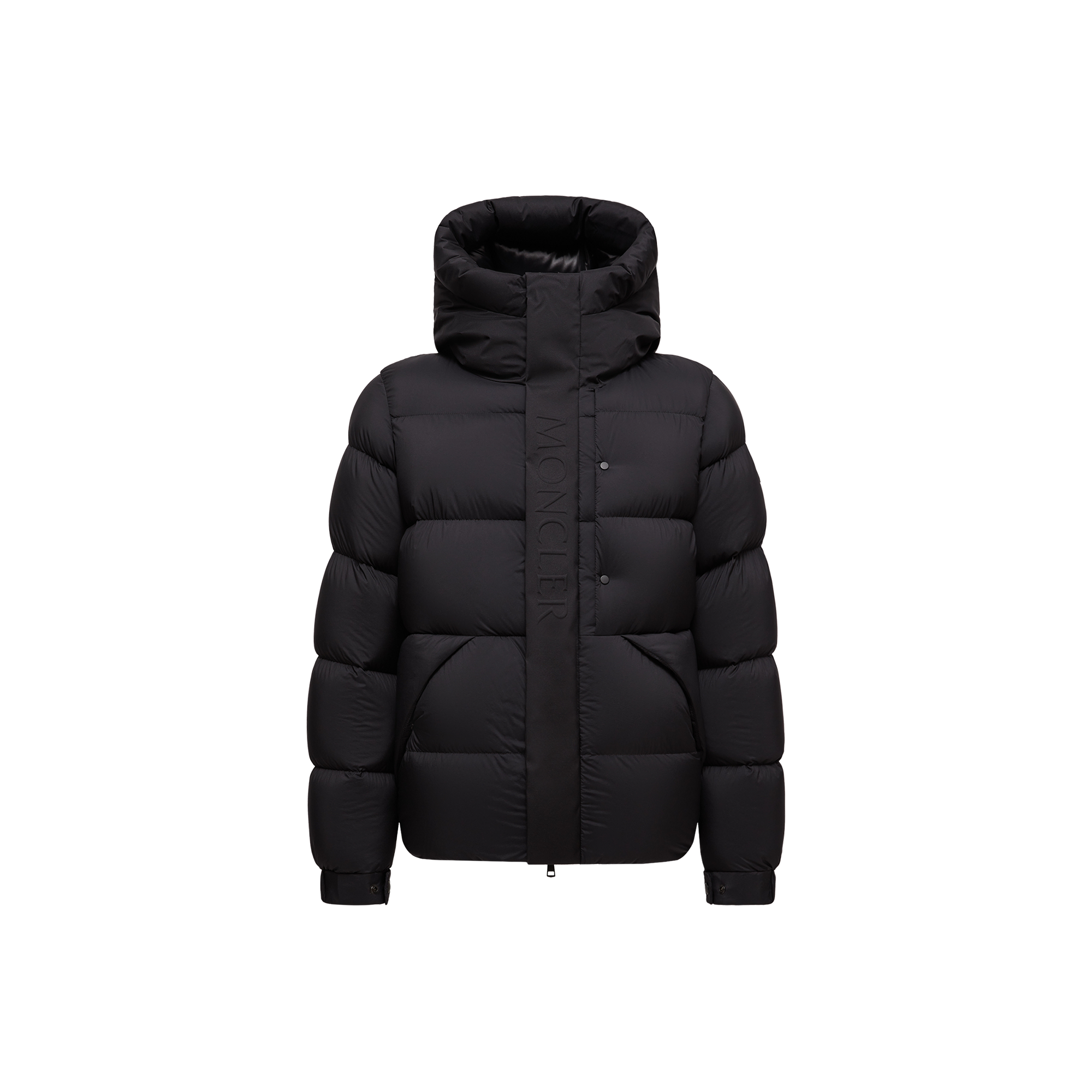 Moncler   Madeira Hooded Short Down Jacket for Men in Black, Size: 36