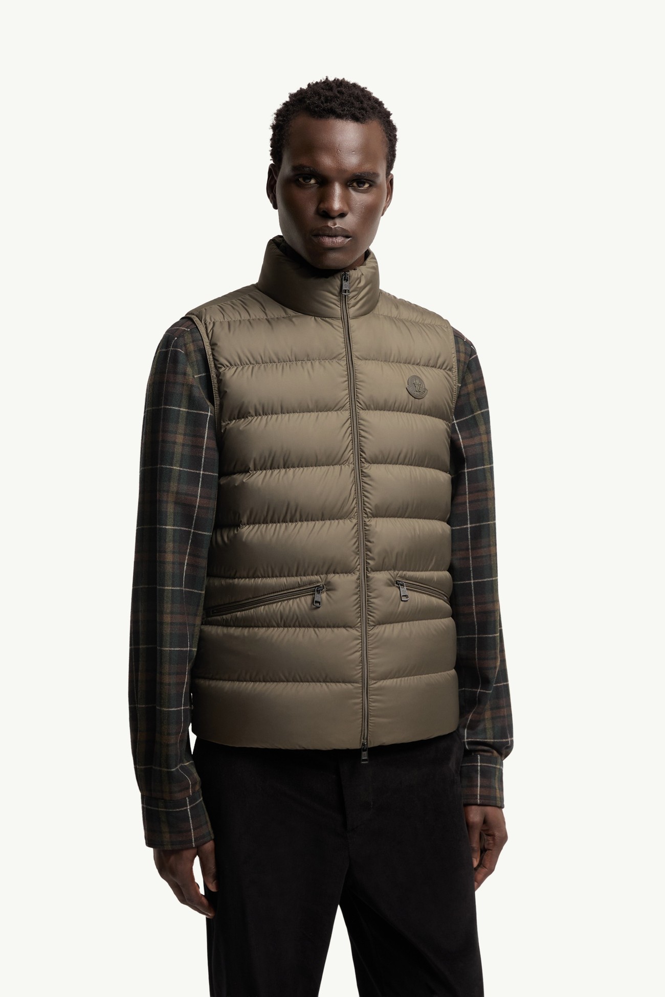 Treompan Down Gilet Men Olive Green Moncler 3