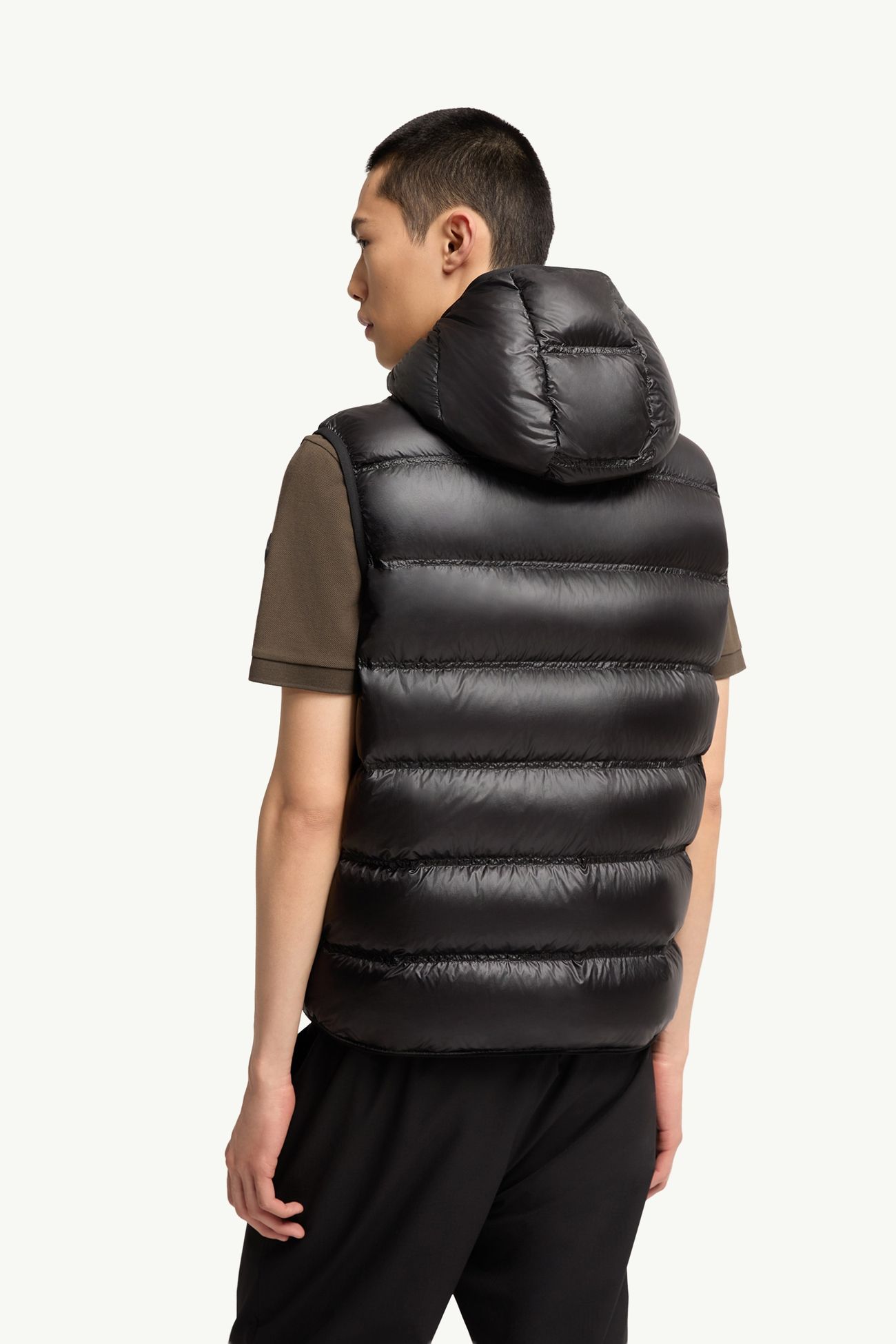Gilet imbottito in piuma Panestrel Uomo Nero Moncler 4
