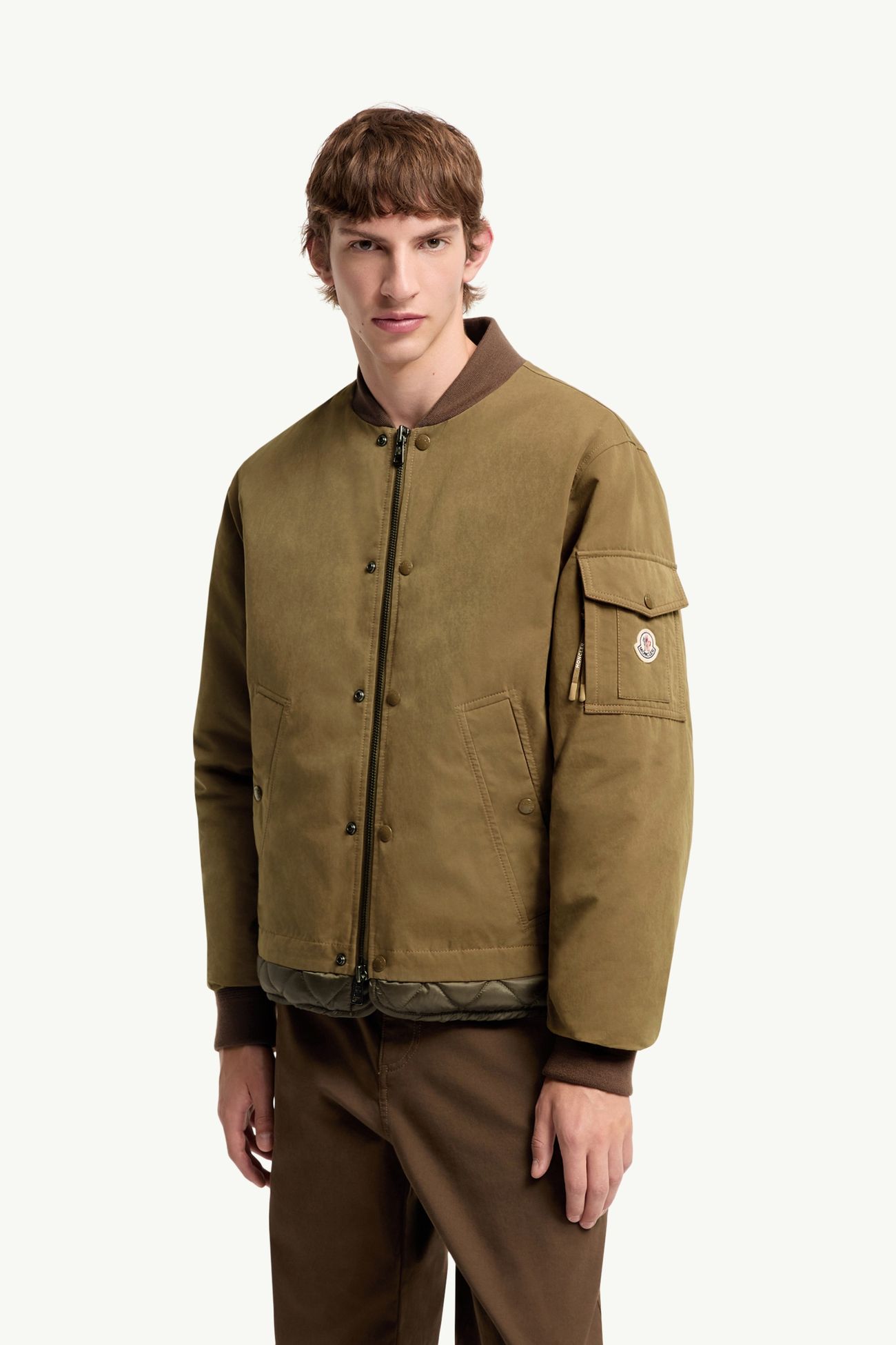 Venclis Short Down Jacket Men Olive Brown Moncler 3