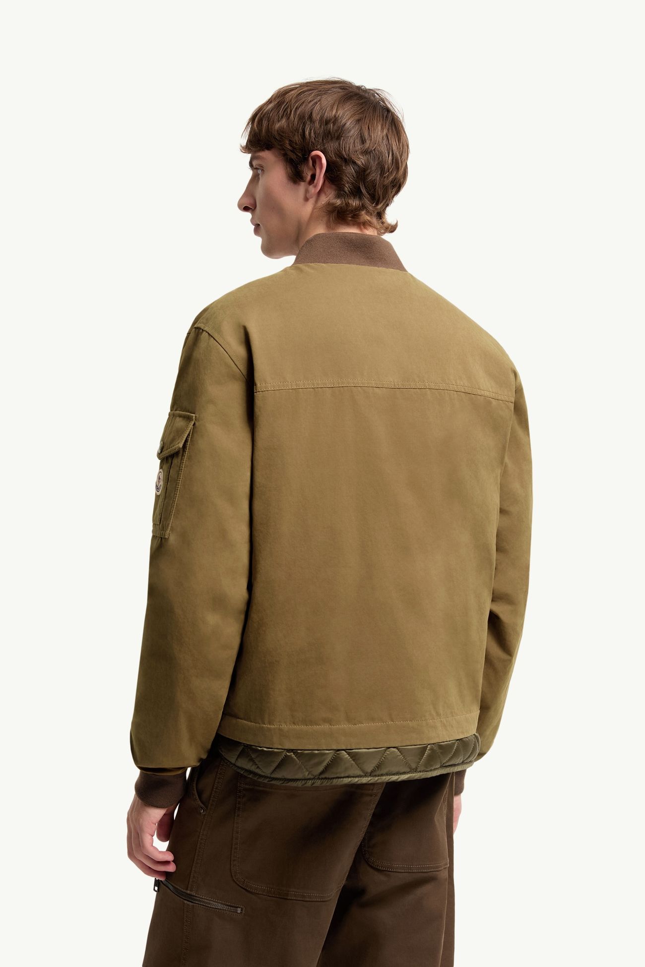 Venclis Short Down Jacket Men Olive Brown Moncler 4