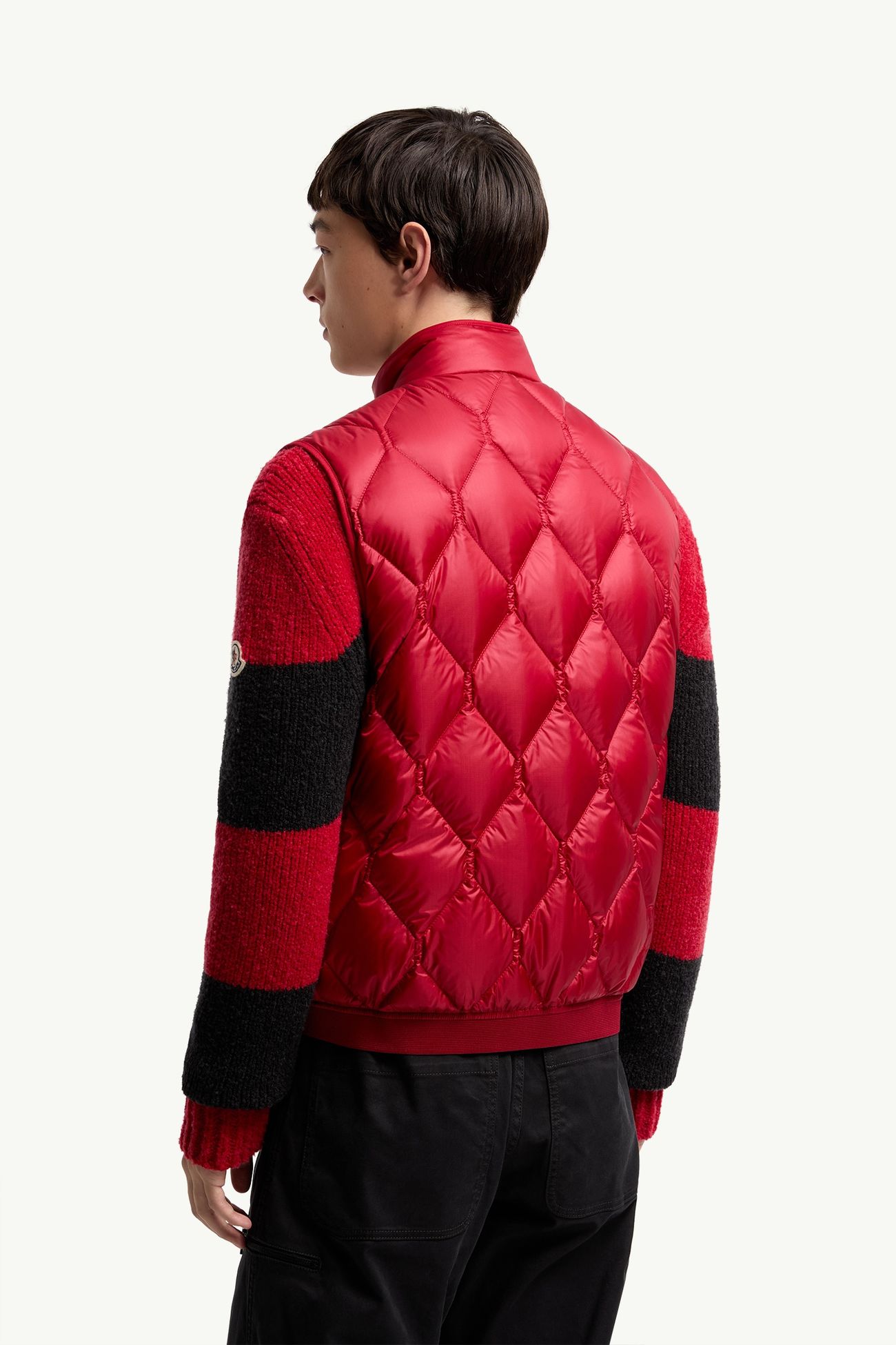 Erelia男士菱形绗缝羽绒马甲 男士 深红色 Moncler 4