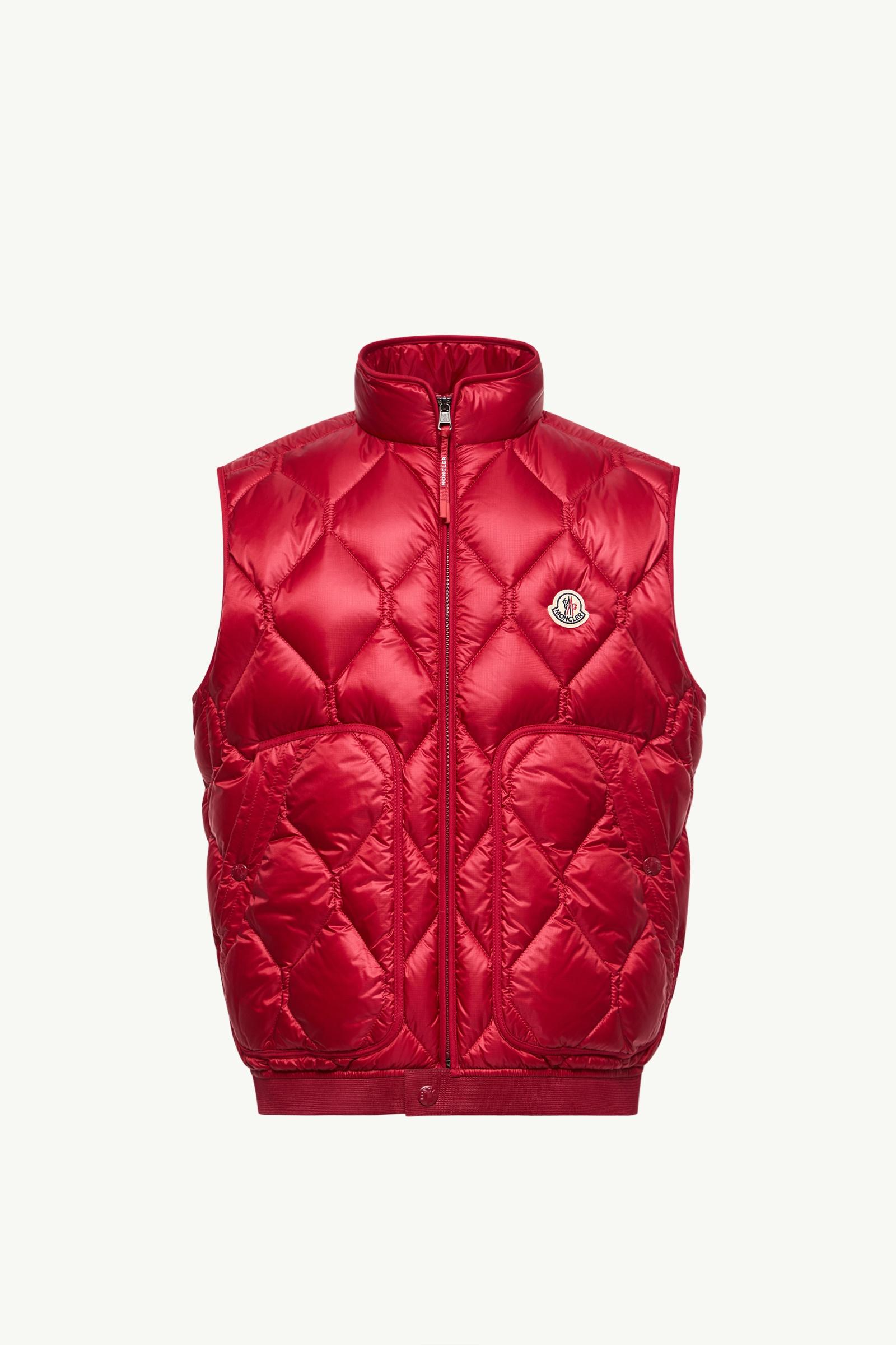 Erelia菱形絎縫羽絨背心 男士 深紅色 Moncler, 1 of 0
