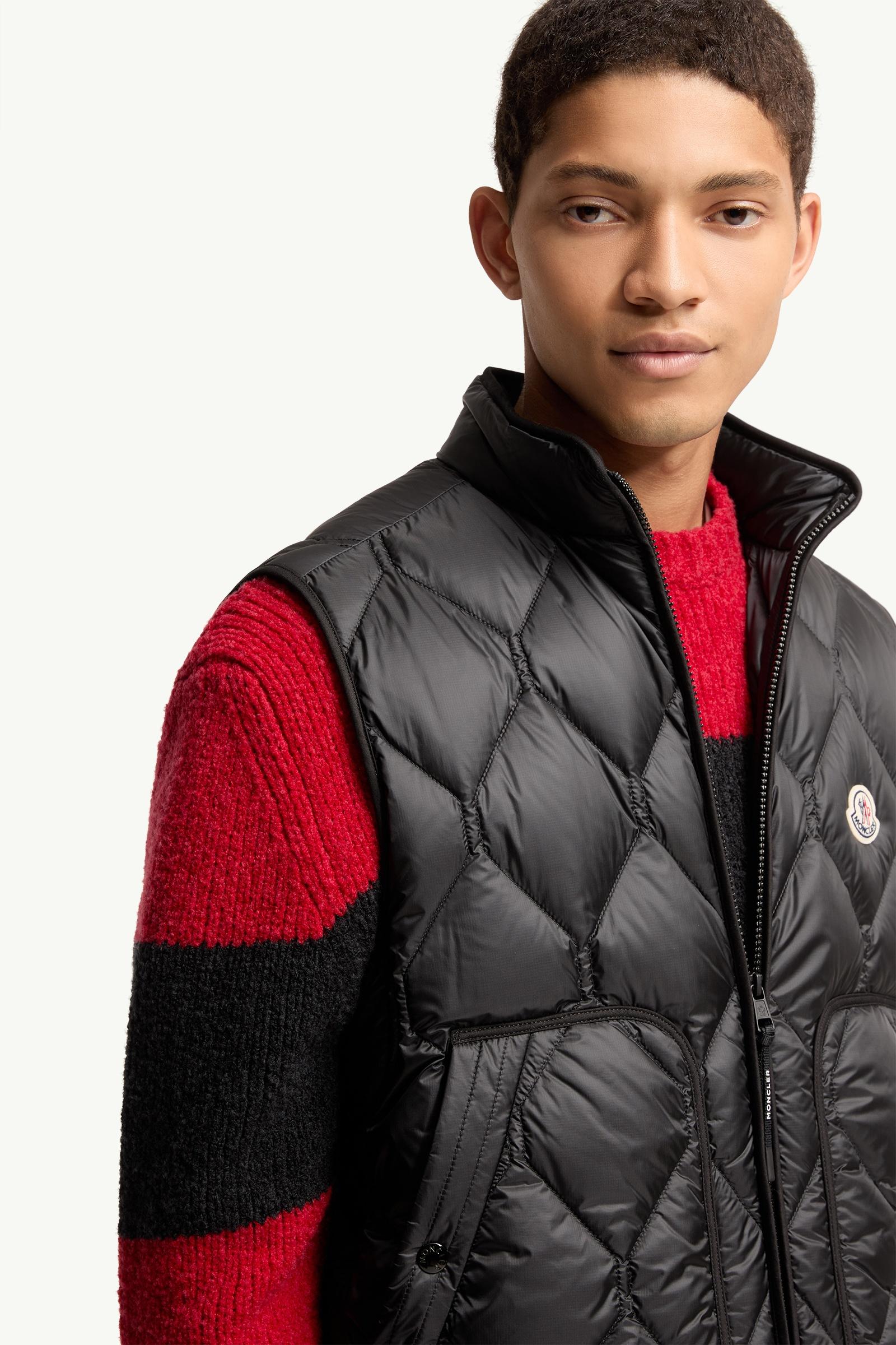 Black Erelia Diamond Quilted Down Vest - Vests for Men | Moncler US