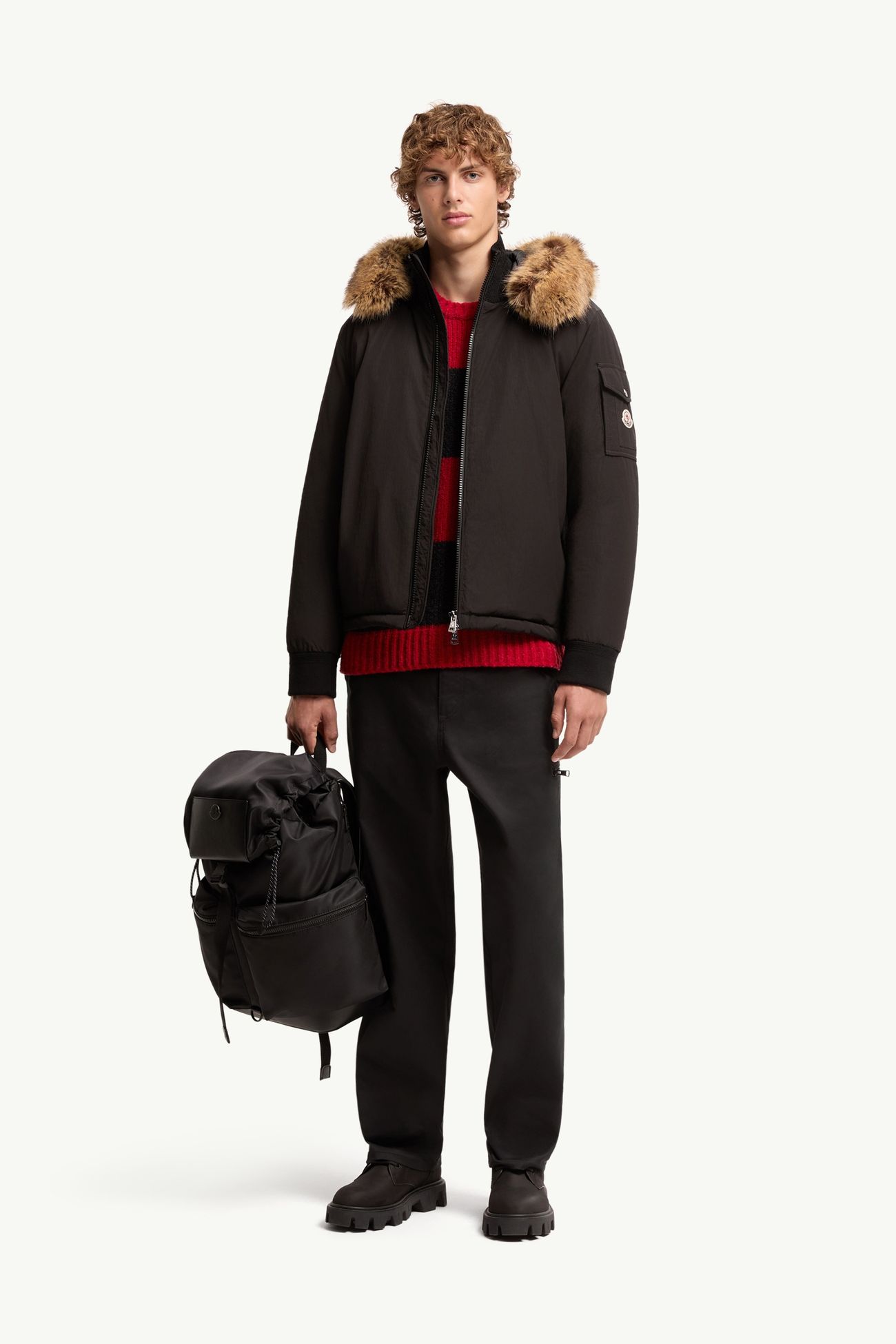Drelisca連帽羽絨派克大衣 男士 黑色 Moncler 0