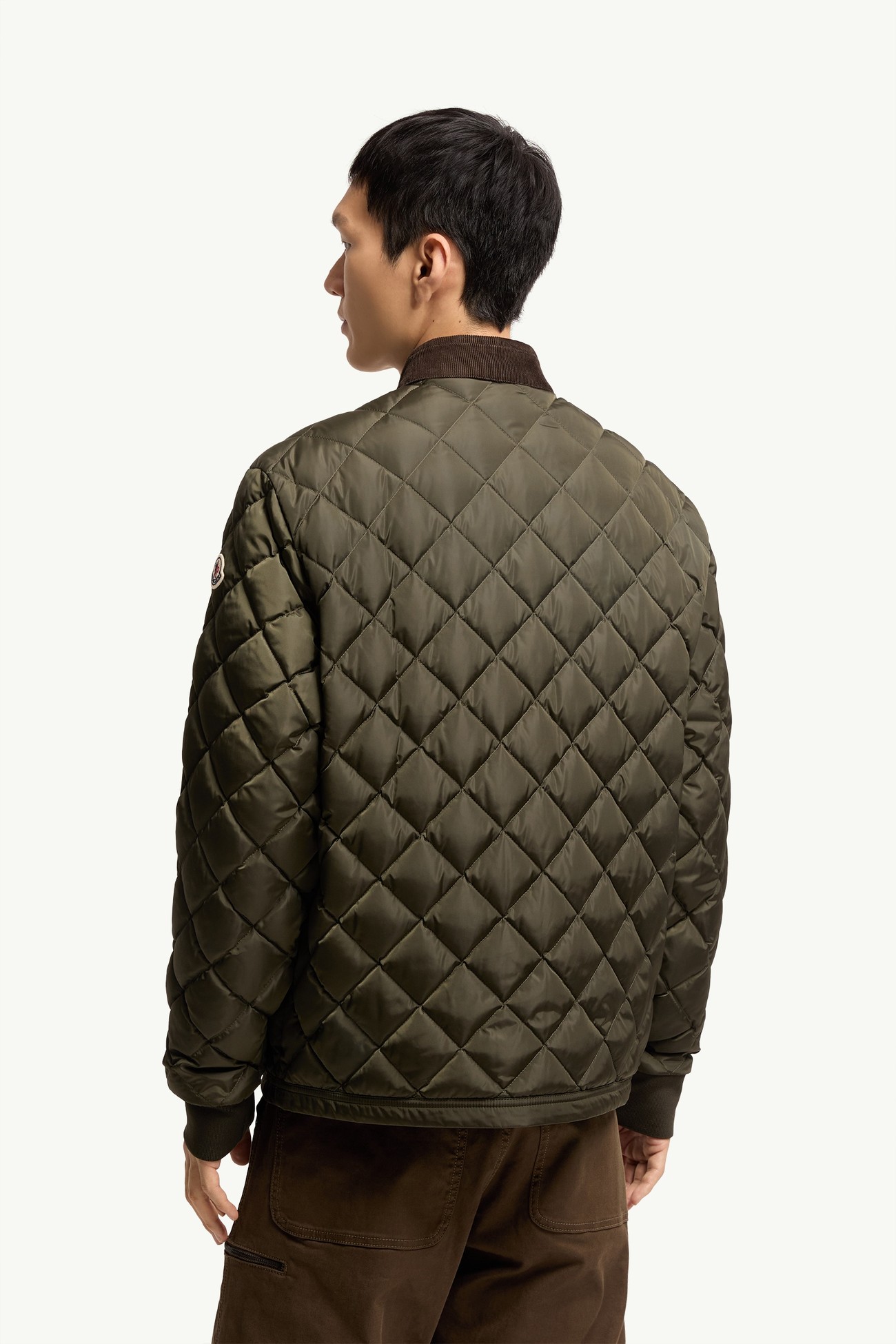 Eclal Short Down Jacket Men Olive Green Moncler 4