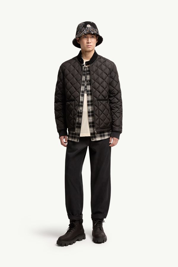 Eclal男士短款羽绒夹克外套 男士 黑色 Moncler 0