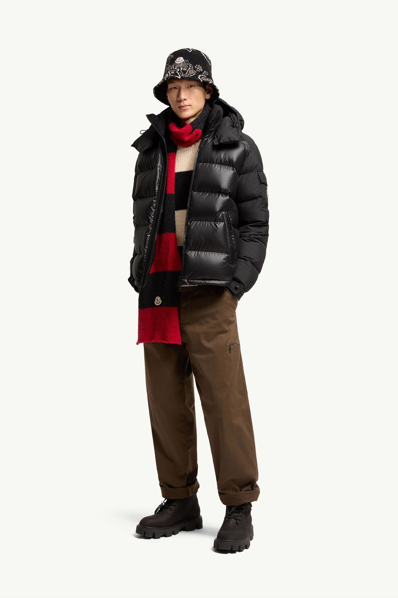 Moncler Maya連帽短身羽絨外套 男士 金屬黑色 Moncler 0