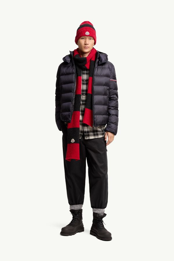 Ravenlock 후드 쇼트 다운 재킷 남성 다크 블루 Moncler 0