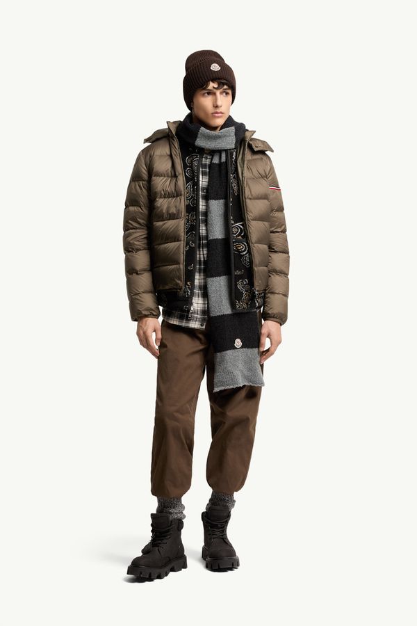 Ravenlock kurze Daunenjacke mit Kapuze Herren Khaki Moncler 0