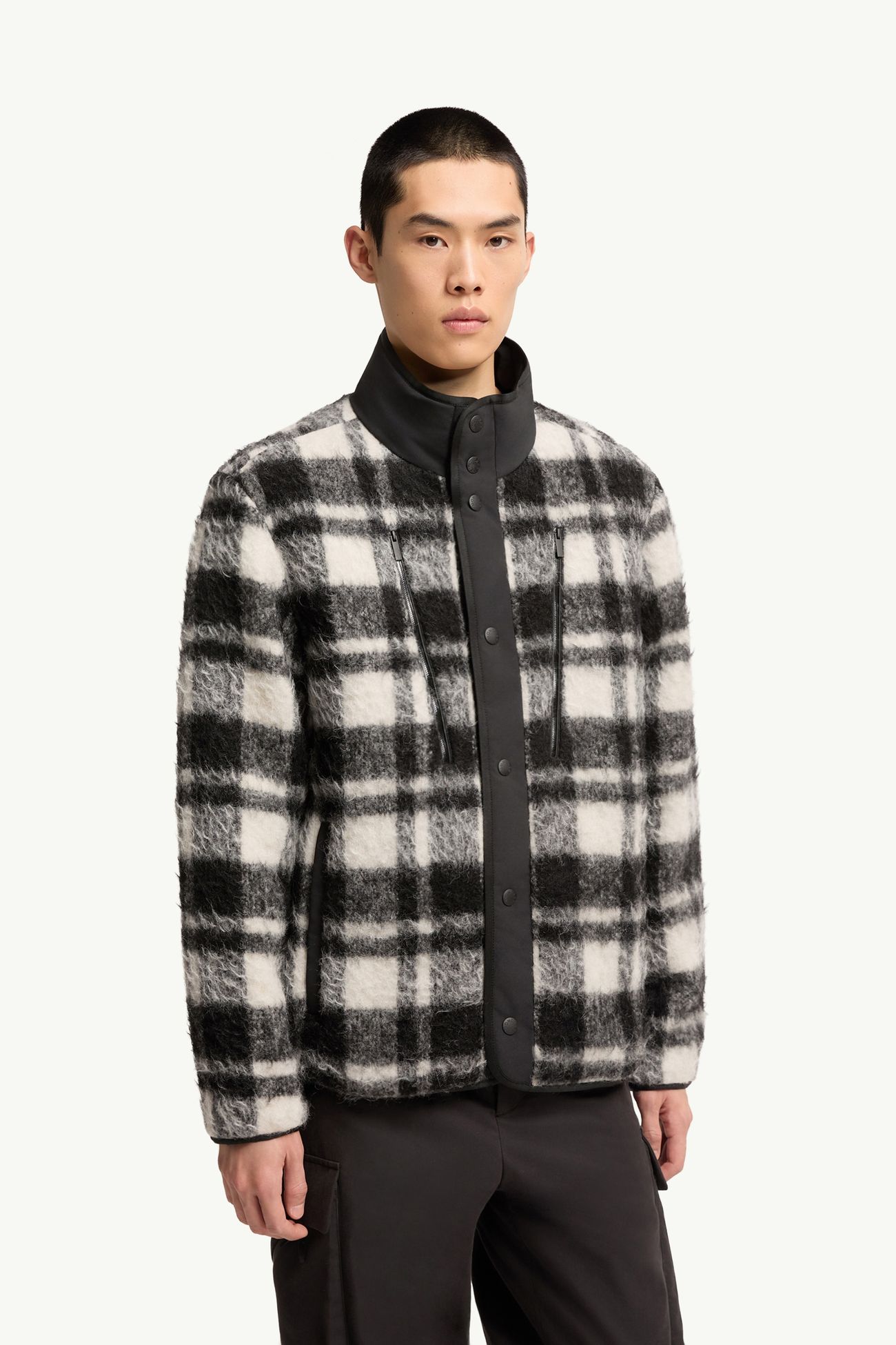 Scalorbi mittellange Daunenjacke Herren Schwarz & Weiß Moncler 3
