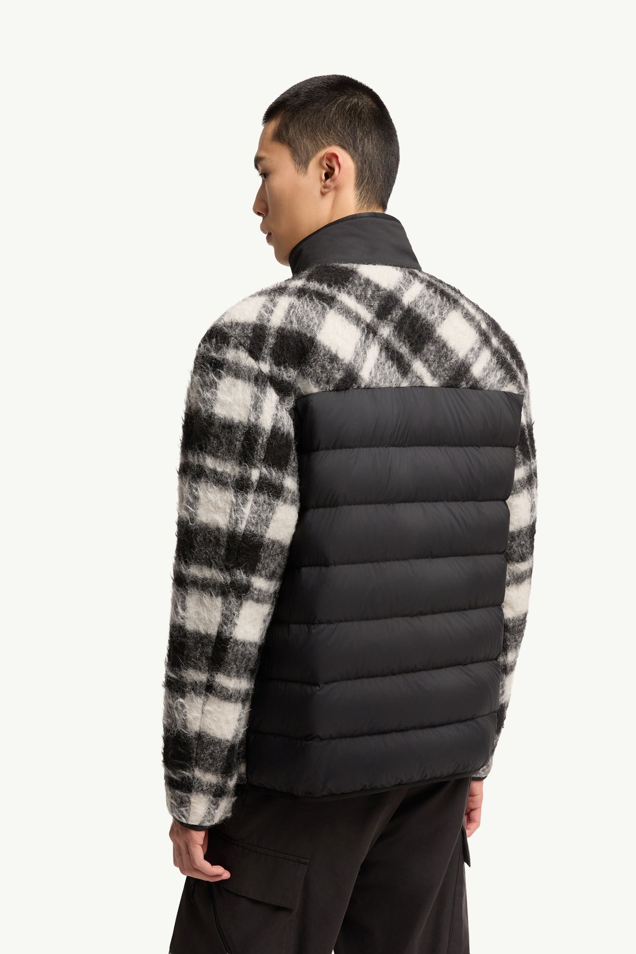 Scalorbi mittellange Daunenjacke Herren Schwarz & Weiß Moncler 4