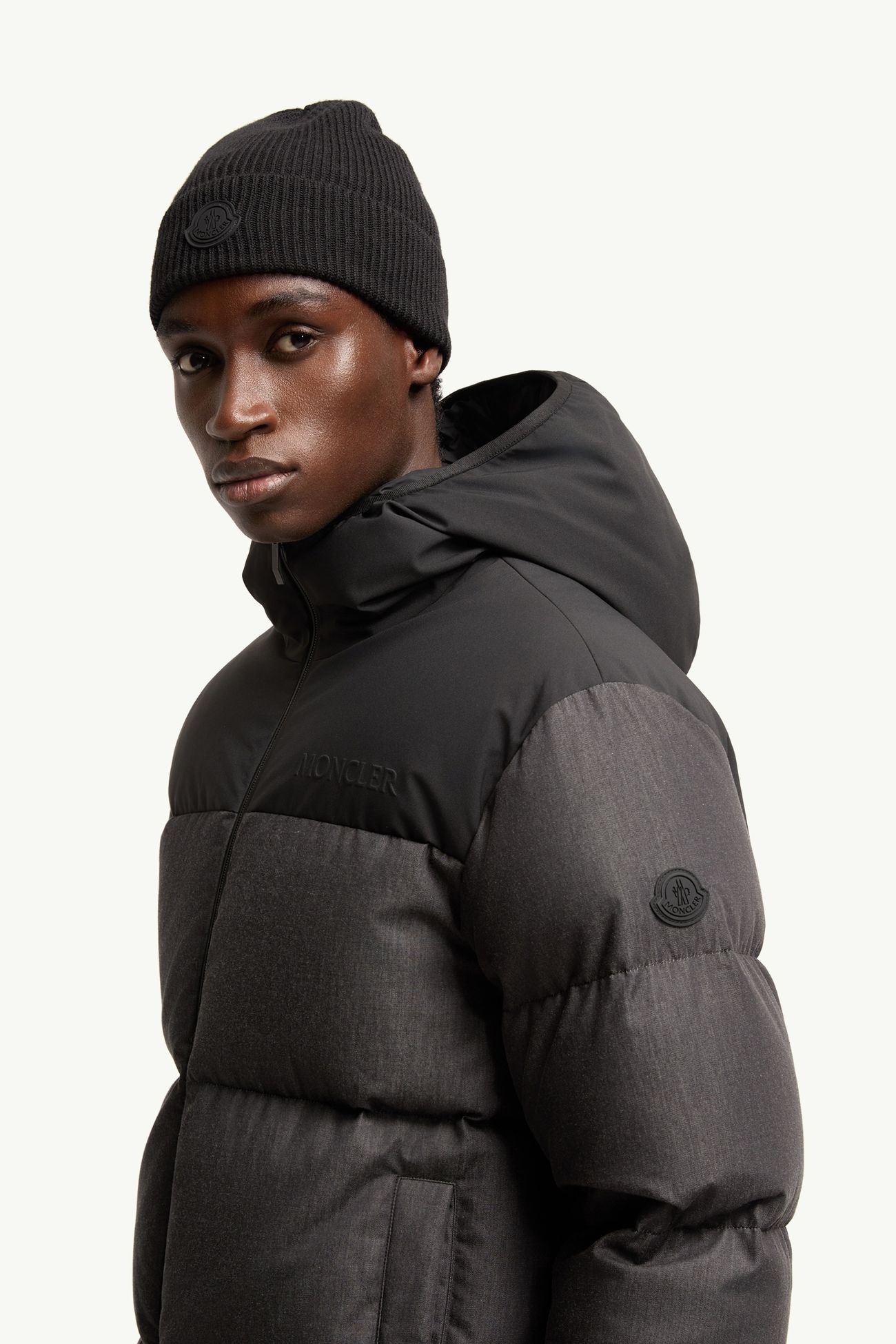 Oulojoki Hooded Mid-Length Down Jacket Men Black Moncler 1
