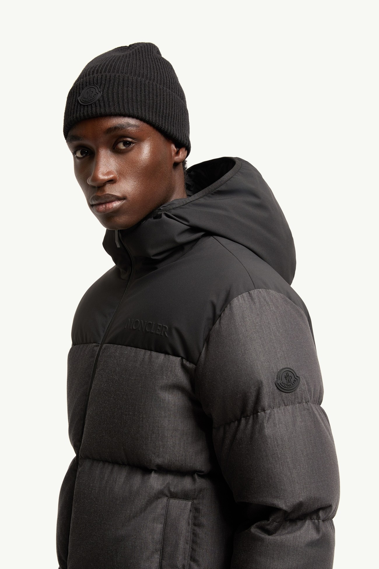Oulojoki Hooded Short Down Jacket Men Black Moncler 1