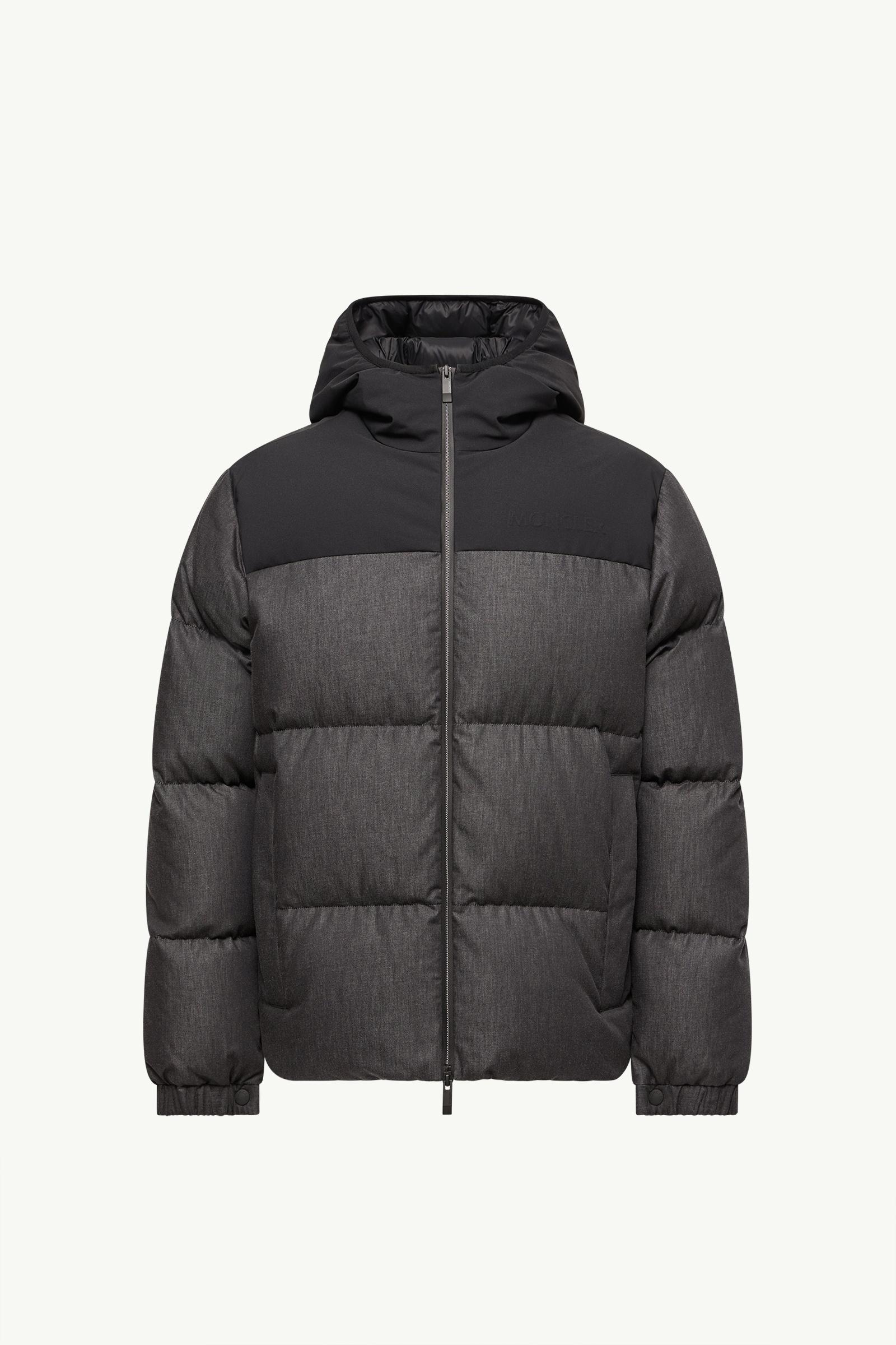 Oulojoki mittellange Daunenjacke mit Kapuze Herren Schwarz Moncler, 1 of 0
