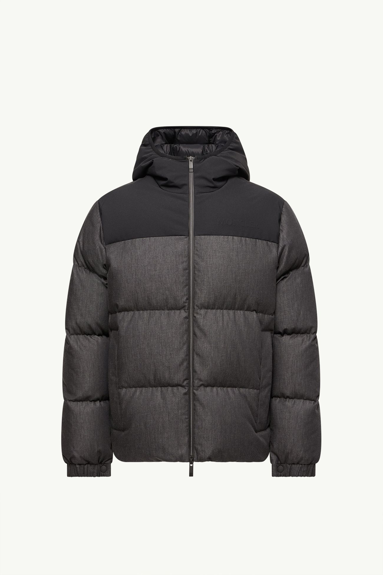 Oulojoki mittellange Daunenjacke mit Kapuze Herren Schwarz Moncler 2