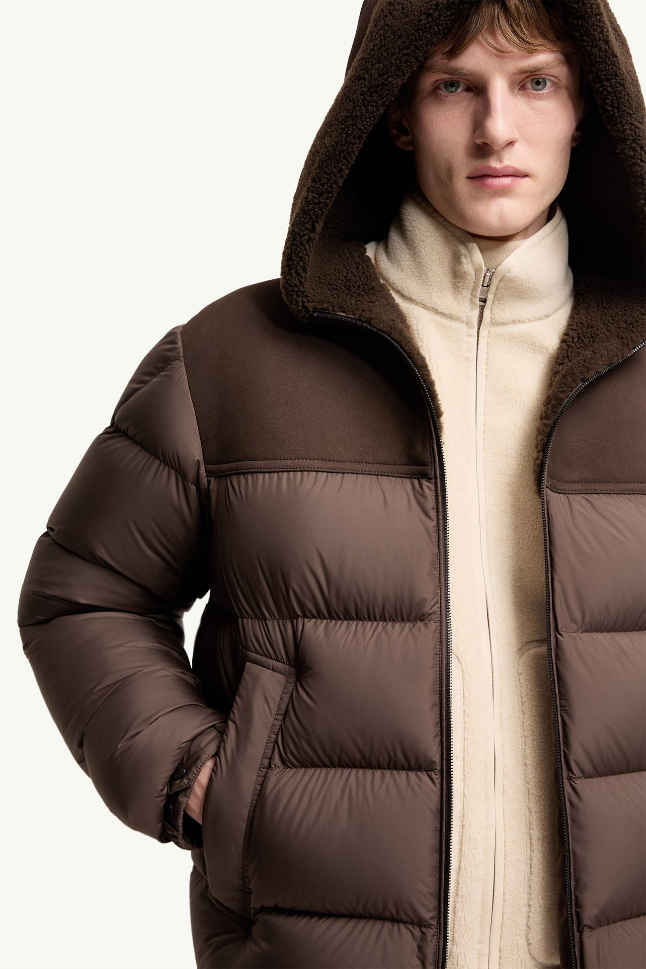 Plumífero corto con capucha Jalmar Hombre Marrón Moncler 5