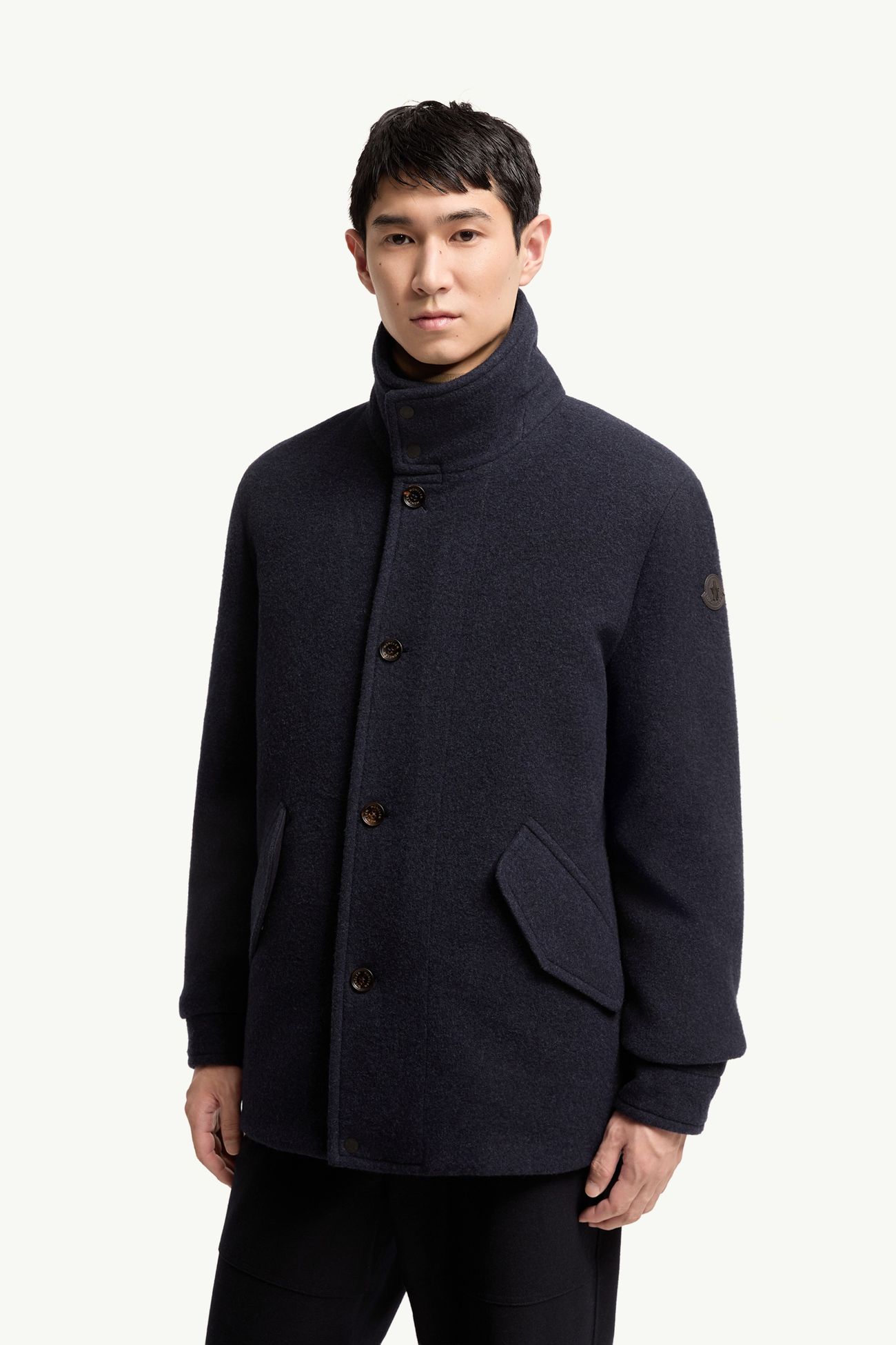 Piumino corto Panyol in lana Uomo Blu Navy Moncler 3