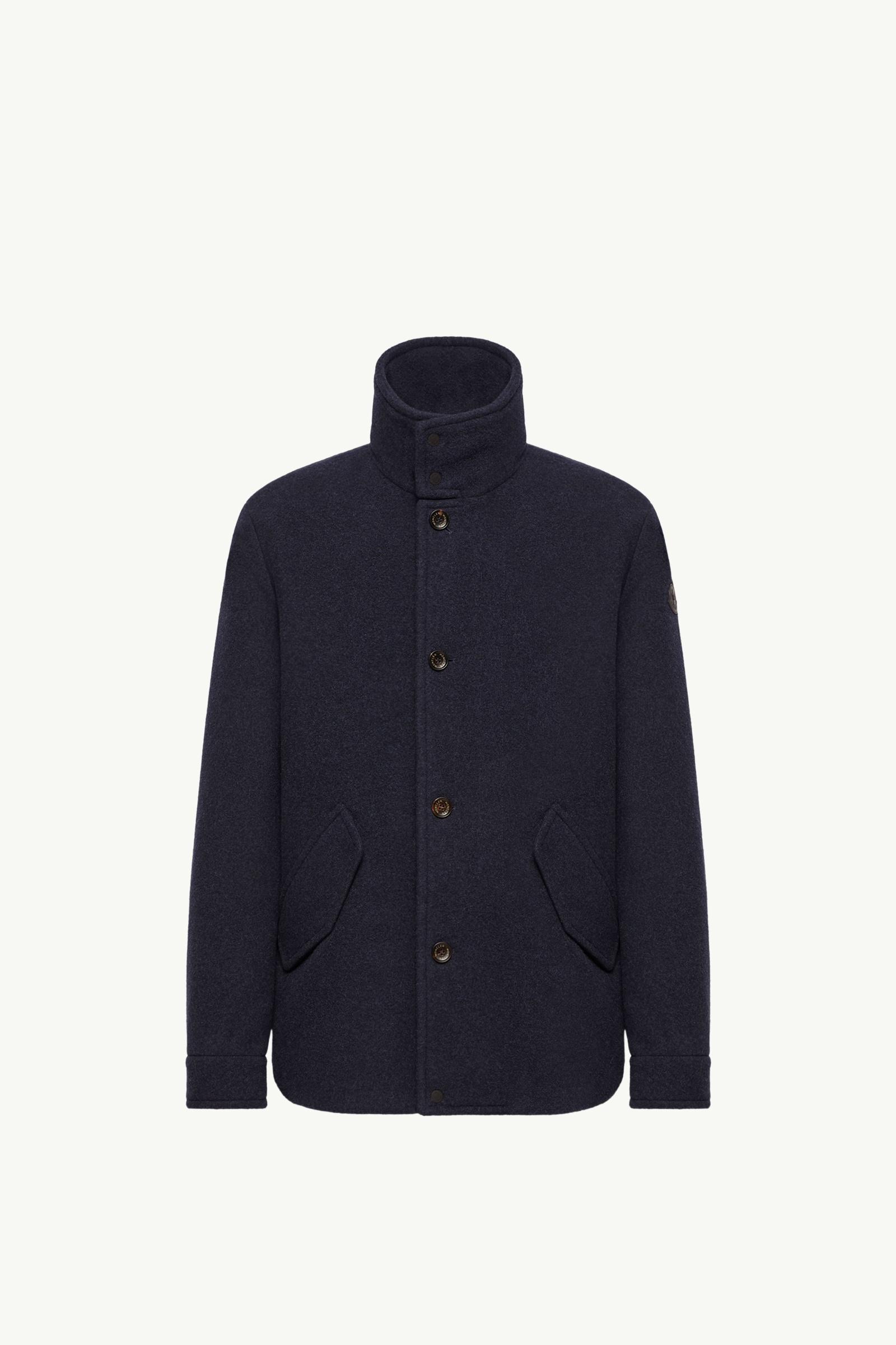 Panyol Short Wool Down Jacket Men Navy Blue Moncler, 1 of 0