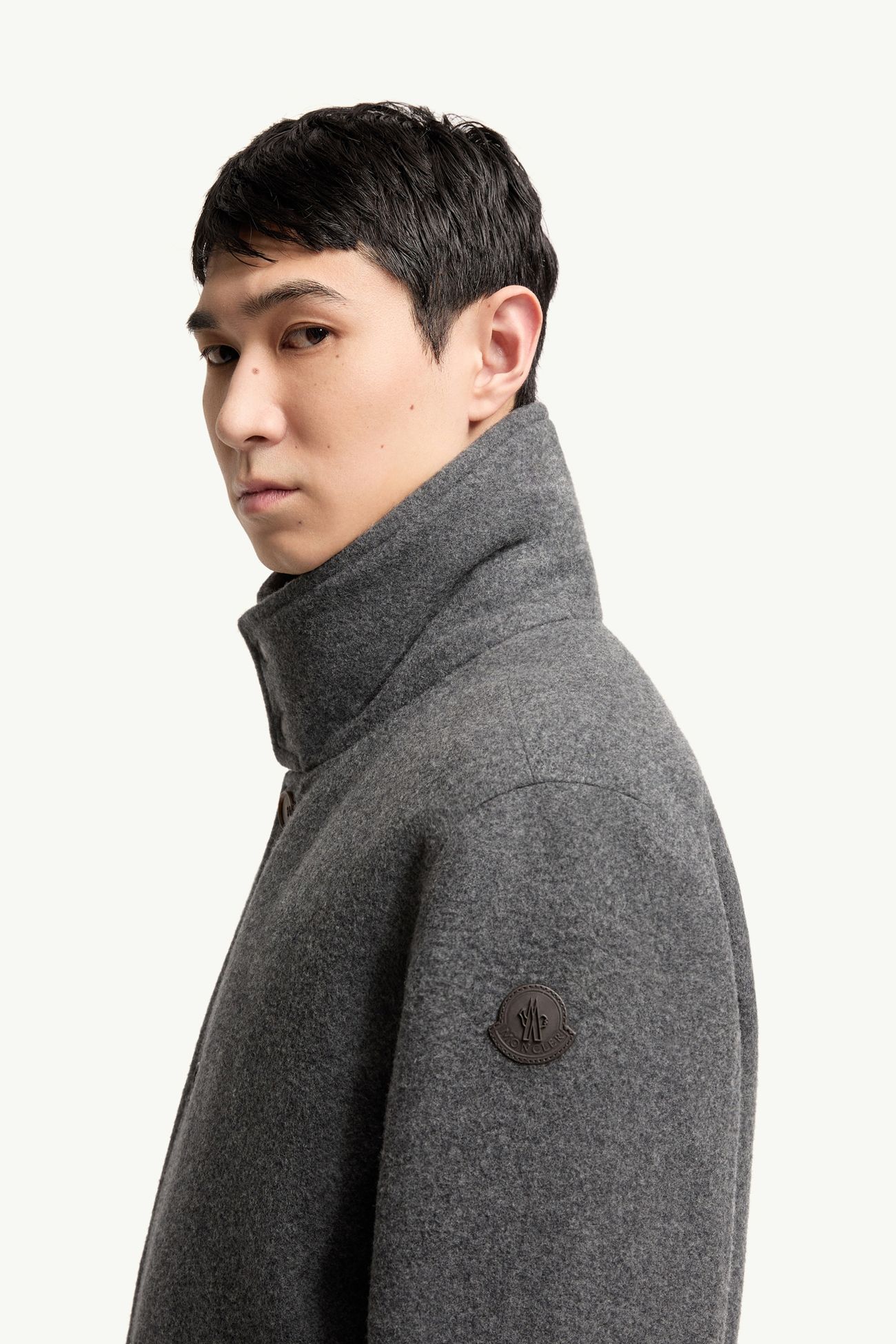 Panyol Short Wool Down Jacket Men Dark Gray Moncler 1