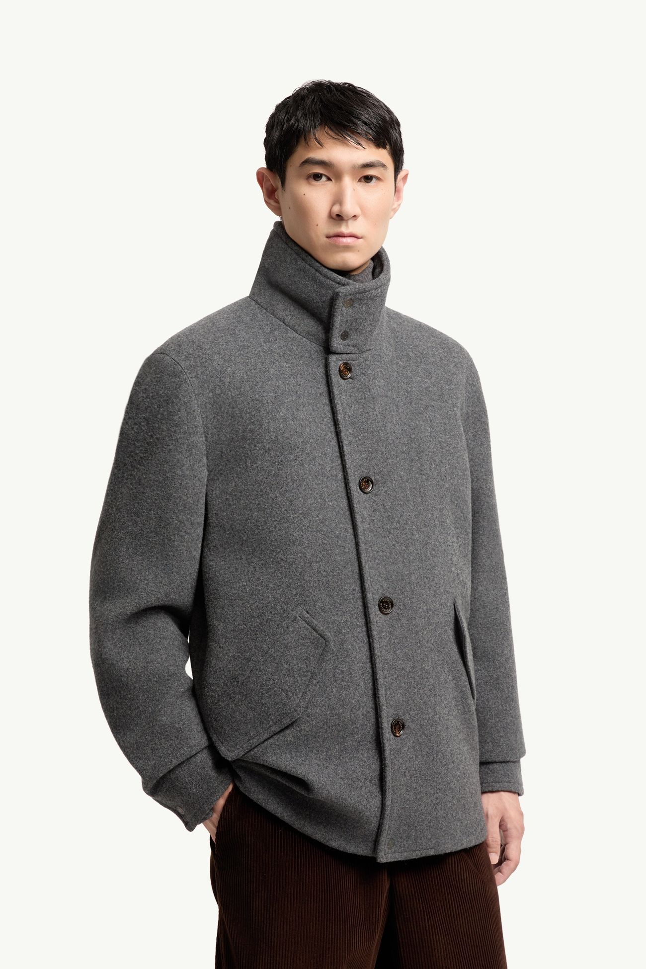 Piumino corto Panyol in lana Uomo Grigio Scuro Moncler 3