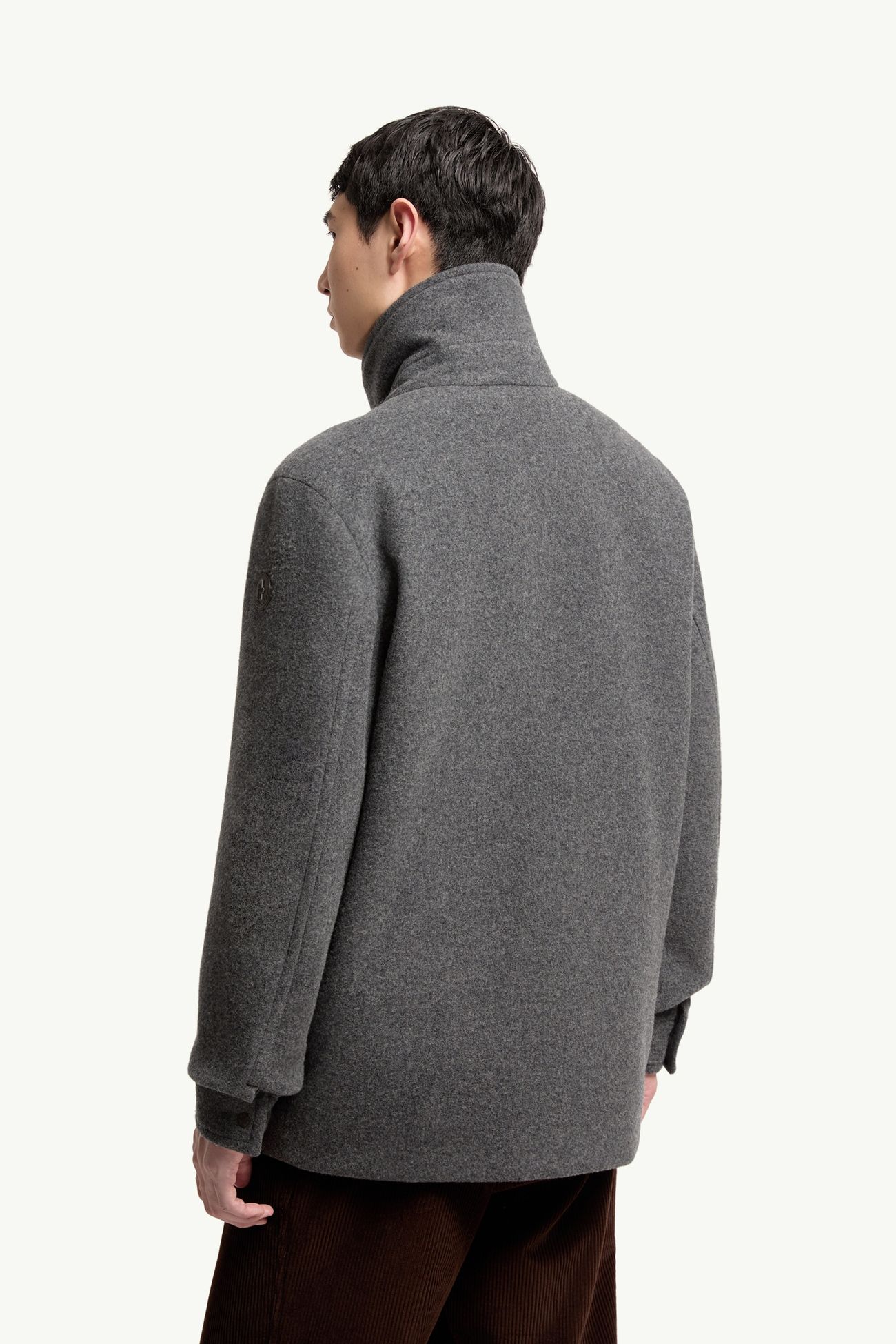 Panyol Short Wool Down Jacket Men Dark Gray Moncler 4