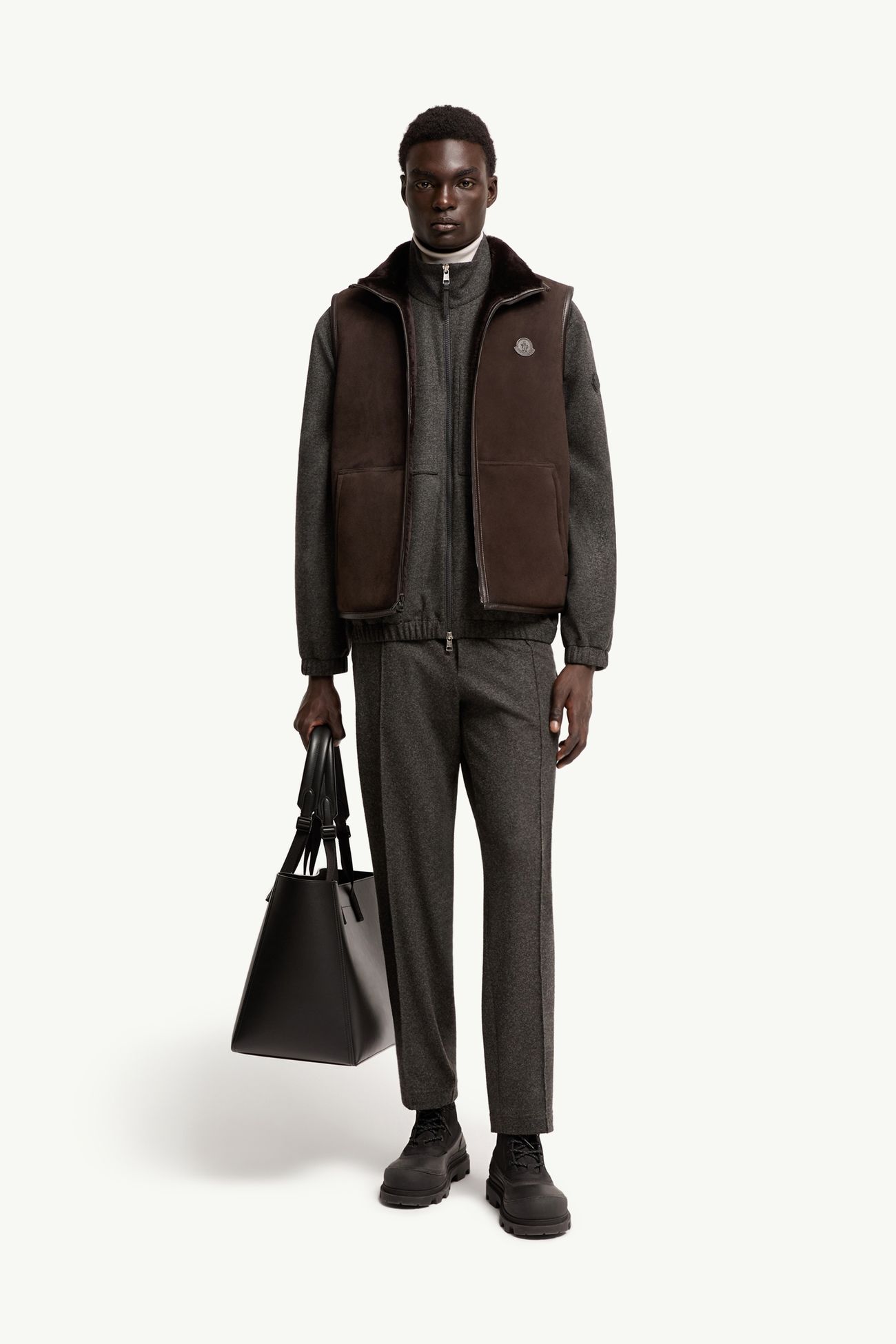 Rysfen Reversible Down Vest Men Brown Moncler 0