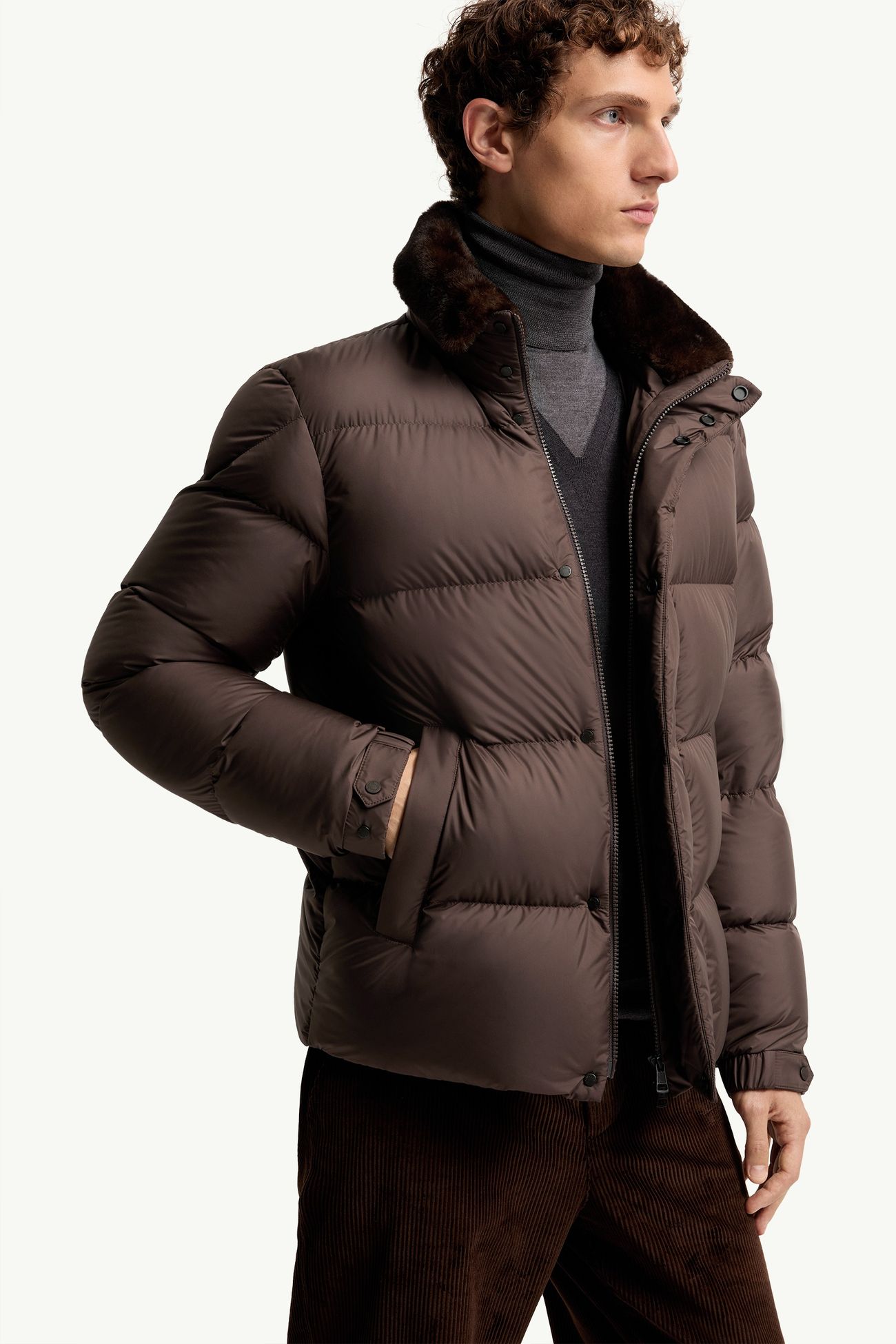 Doudoune courte Drisfall Hommes Marron Moncler 5
