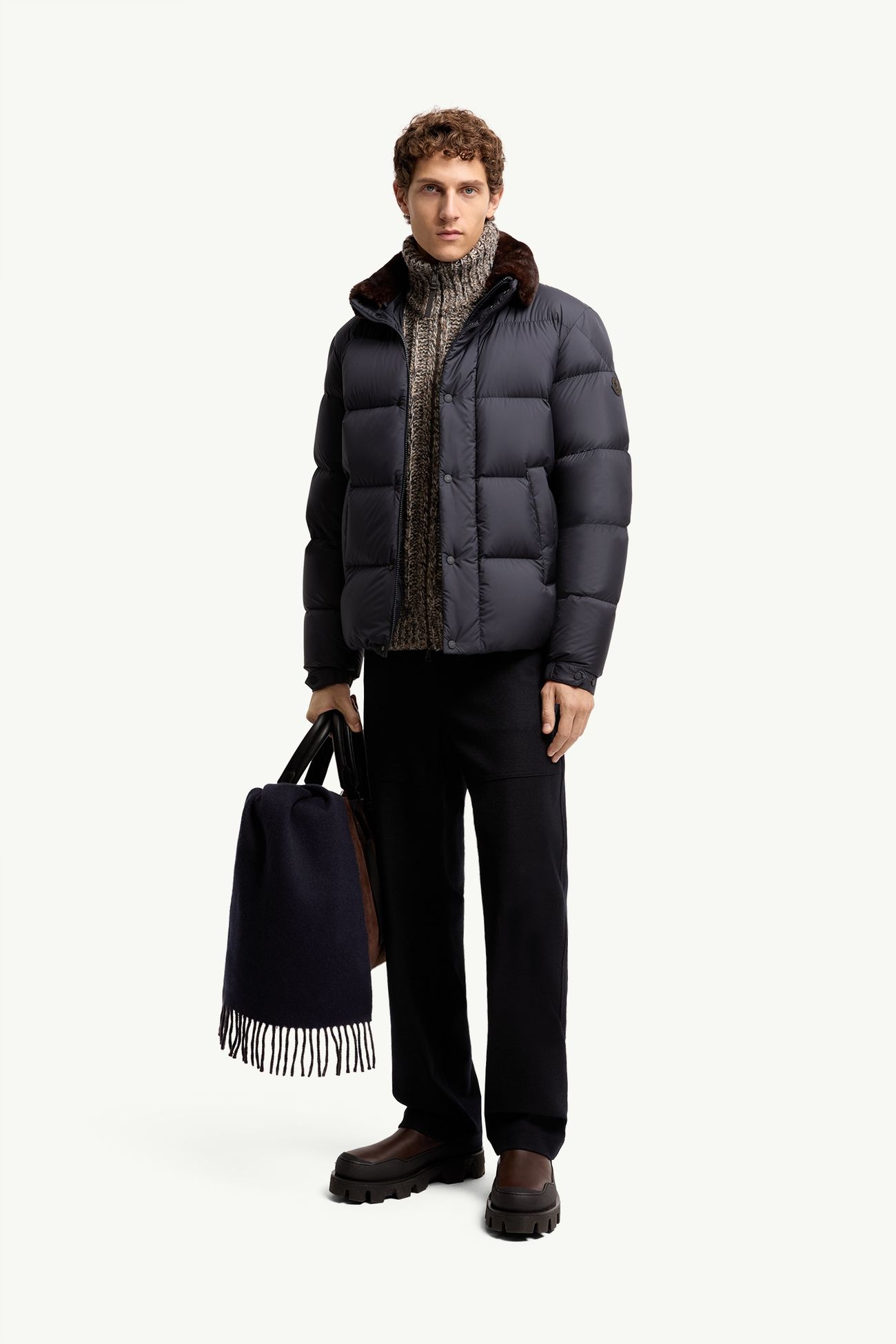 Drisfall男士短款羽绒夹克外套 男士 深蓝色 Moncler 0