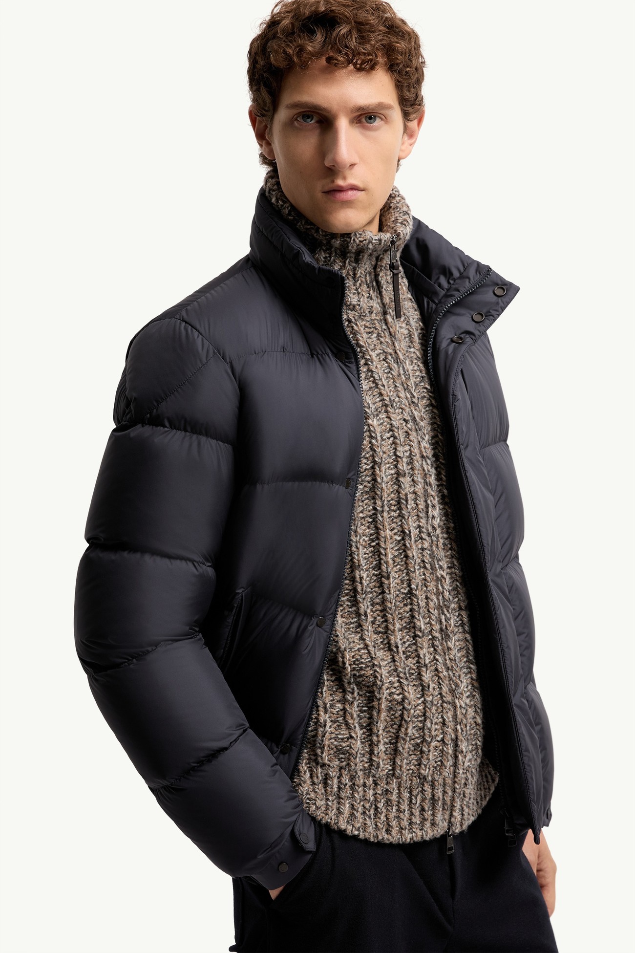 Drisfall Short Down Jacket Men Dark Blue Moncler 5
