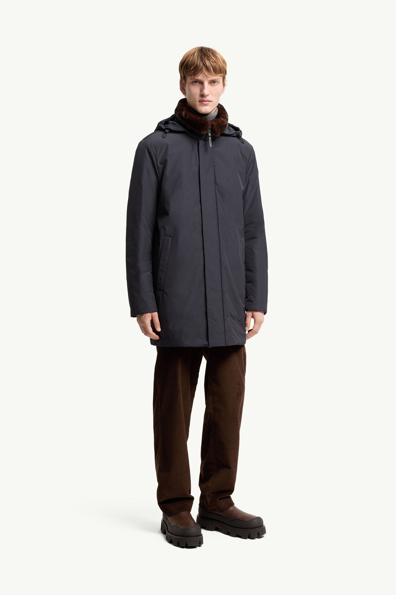 Okefen連帽長身羽絨派克大衣 男士 海軍藍色 Moncler 3
