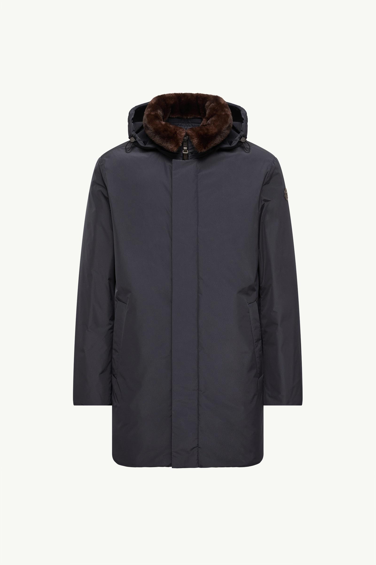 Okefen Hooded Long Down Parka Jacket Men Navy Blue Moncler, 1 of 0