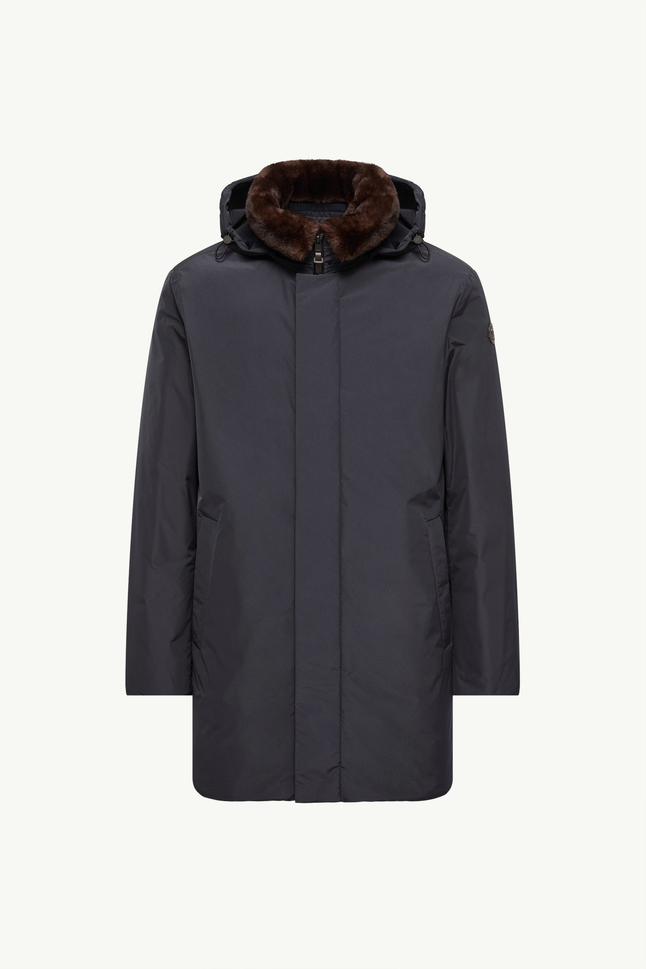 Parka lungo imbottito Okefen con cappuccio Uomo Blu Navy Moncler 2