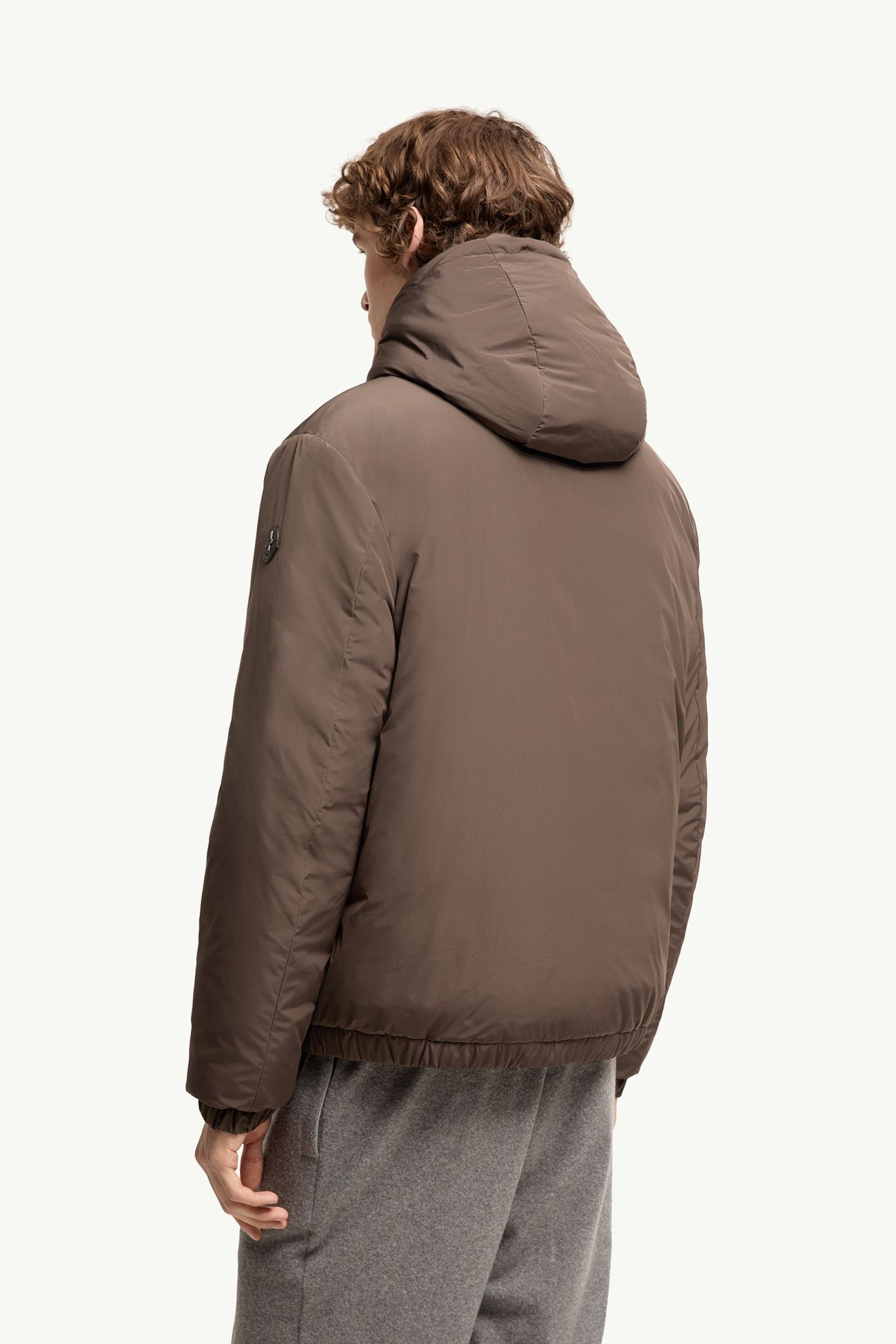 Zambood男士连帽短款羽绒夹克外套 男士 棕色 Moncler 4