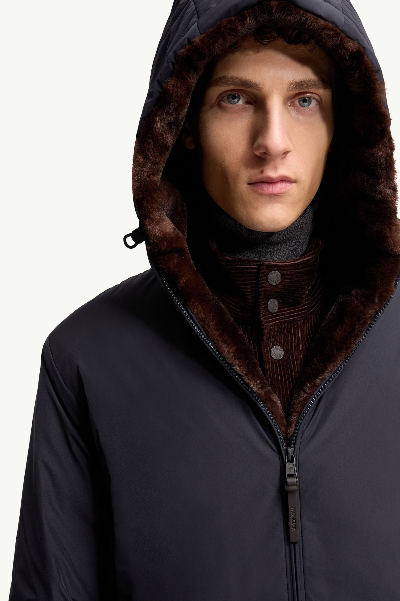 Zambood連帽短身羽絨外套 男士 海軍藍色 Moncler 6