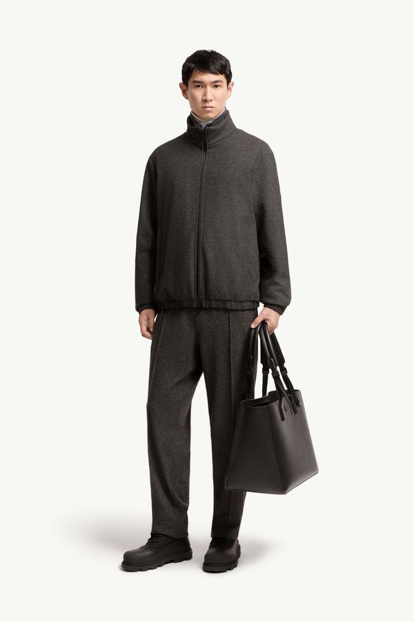 Piumino corto Limberl in flanella Uomo Grigio Scuro Moncler 0