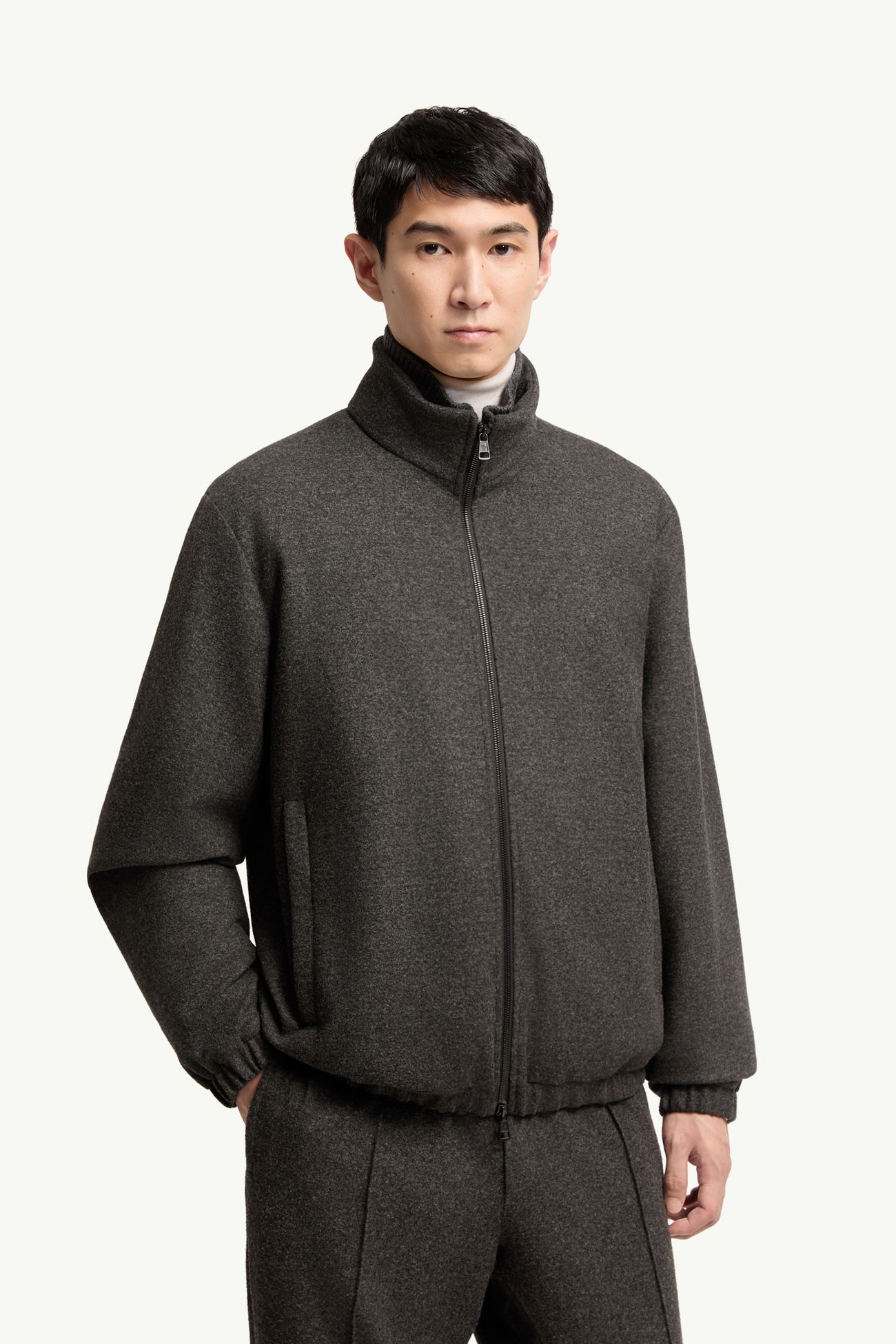 Limberl kurze Flanelldaunenjacke Herren Dunkelgrau Moncler 3