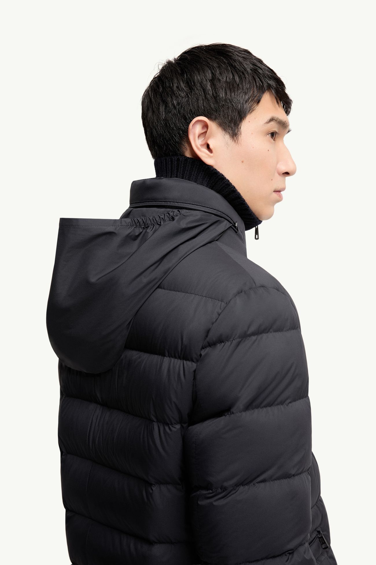 Elarune 후드 다운 재킷 남성 다크 블루 Moncler 6