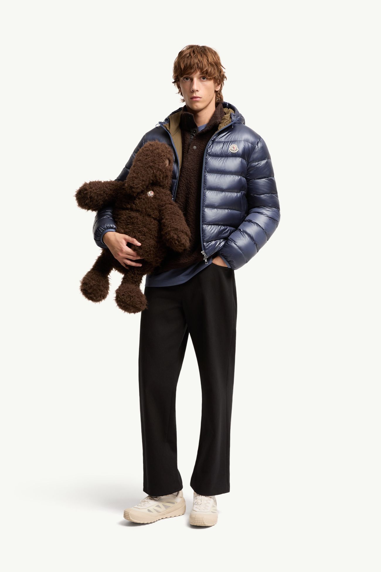 Doudoune courte repliable à capuche Forzo Hommes Bleu Poudré Moncler 0