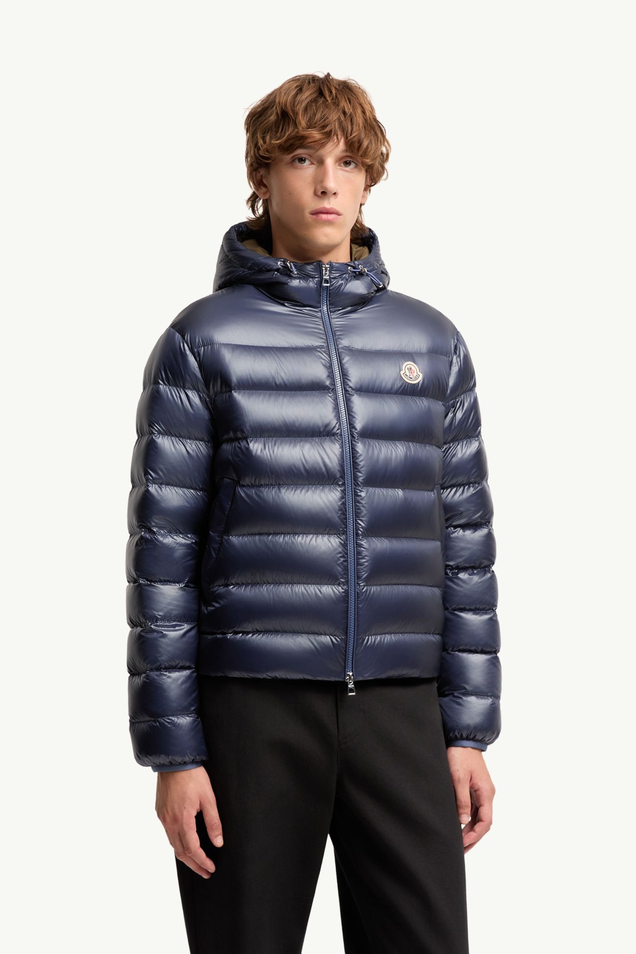 Forzo Hooded Packable Short Down Jacket Men Dusty Blue Moncler 3