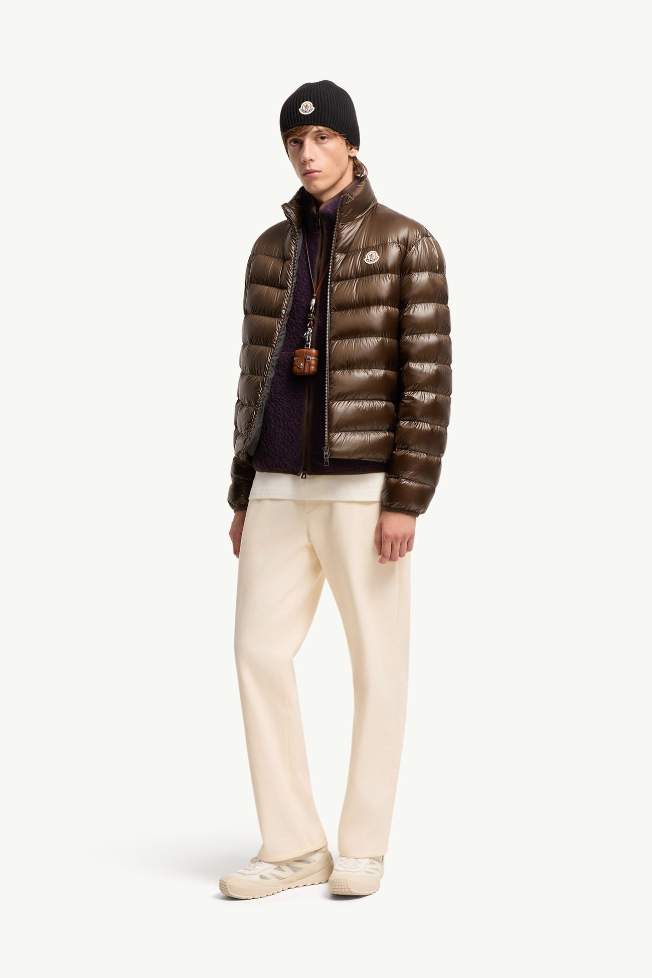 Sergesta verstaubare kurze Daunenjacke Herren Dunkelbraun Moncler 0
