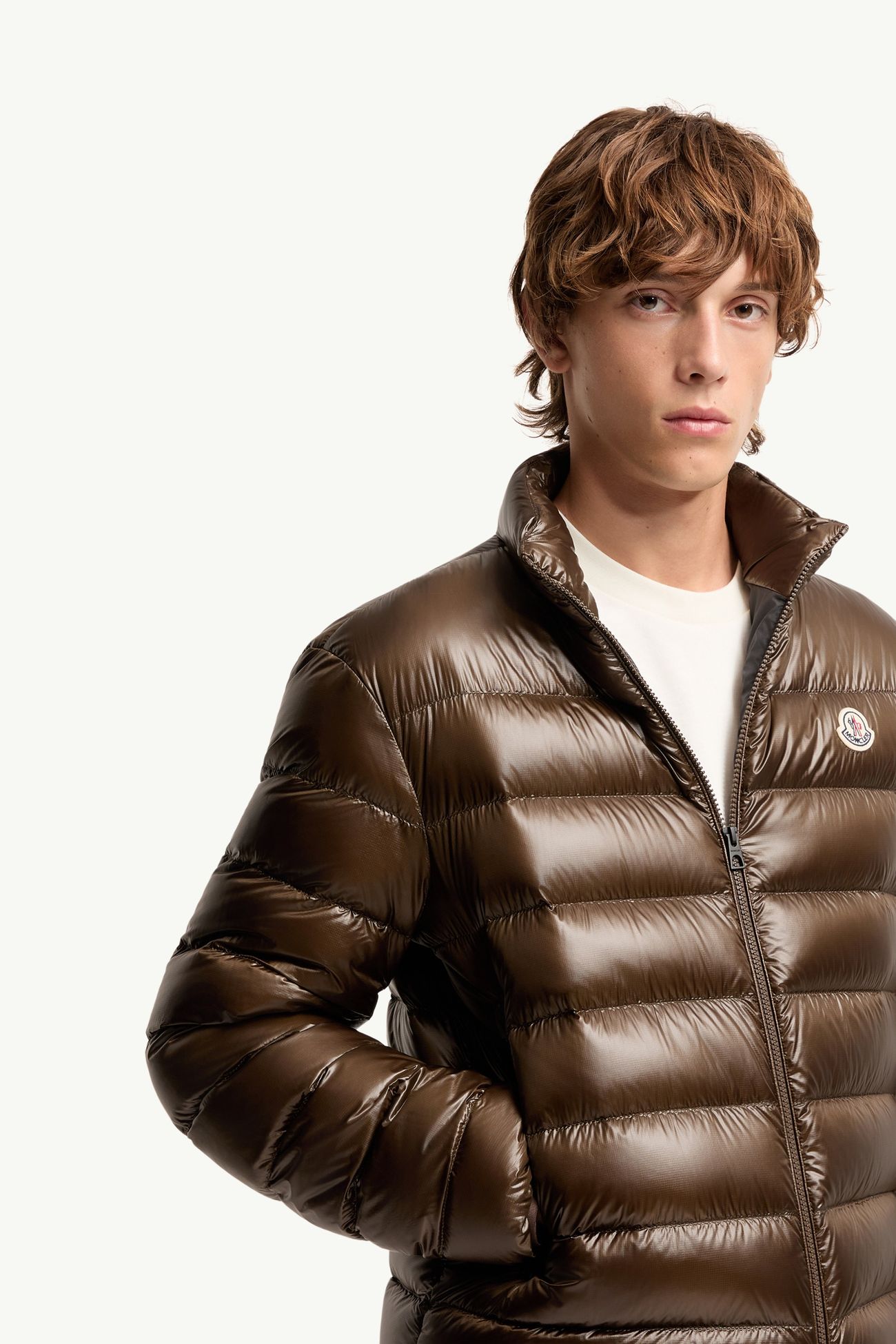 Sergesta可收納式短身羽絨外套 男士 深啡色 Moncler 5