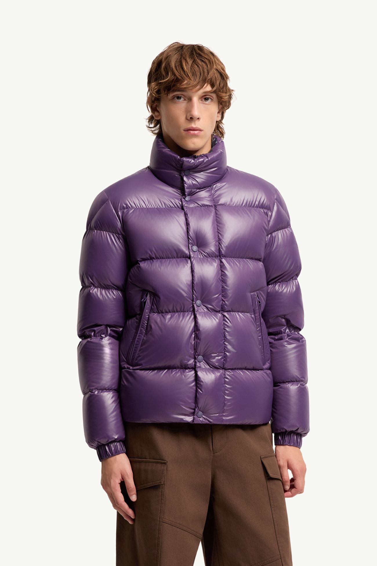 Piumino corto Bendola in laqué Uomo Viola Moncler 3