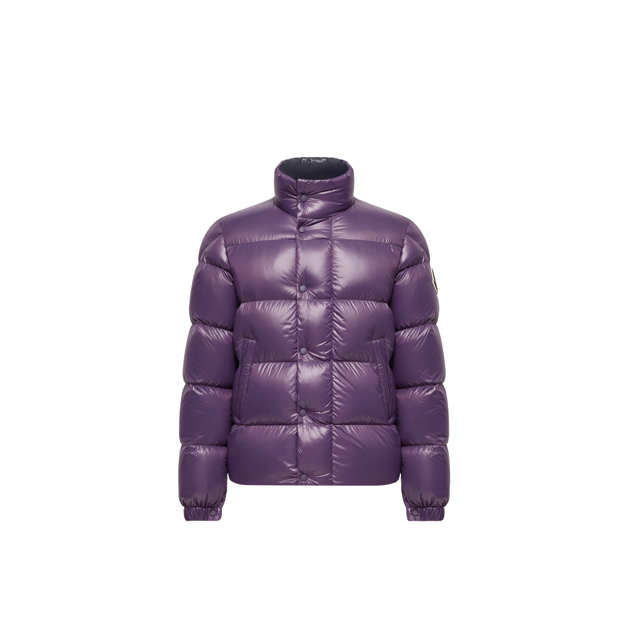 Moncler Piumino Corto Bendola In Laqué Uomo da Viola, Taglia: 4